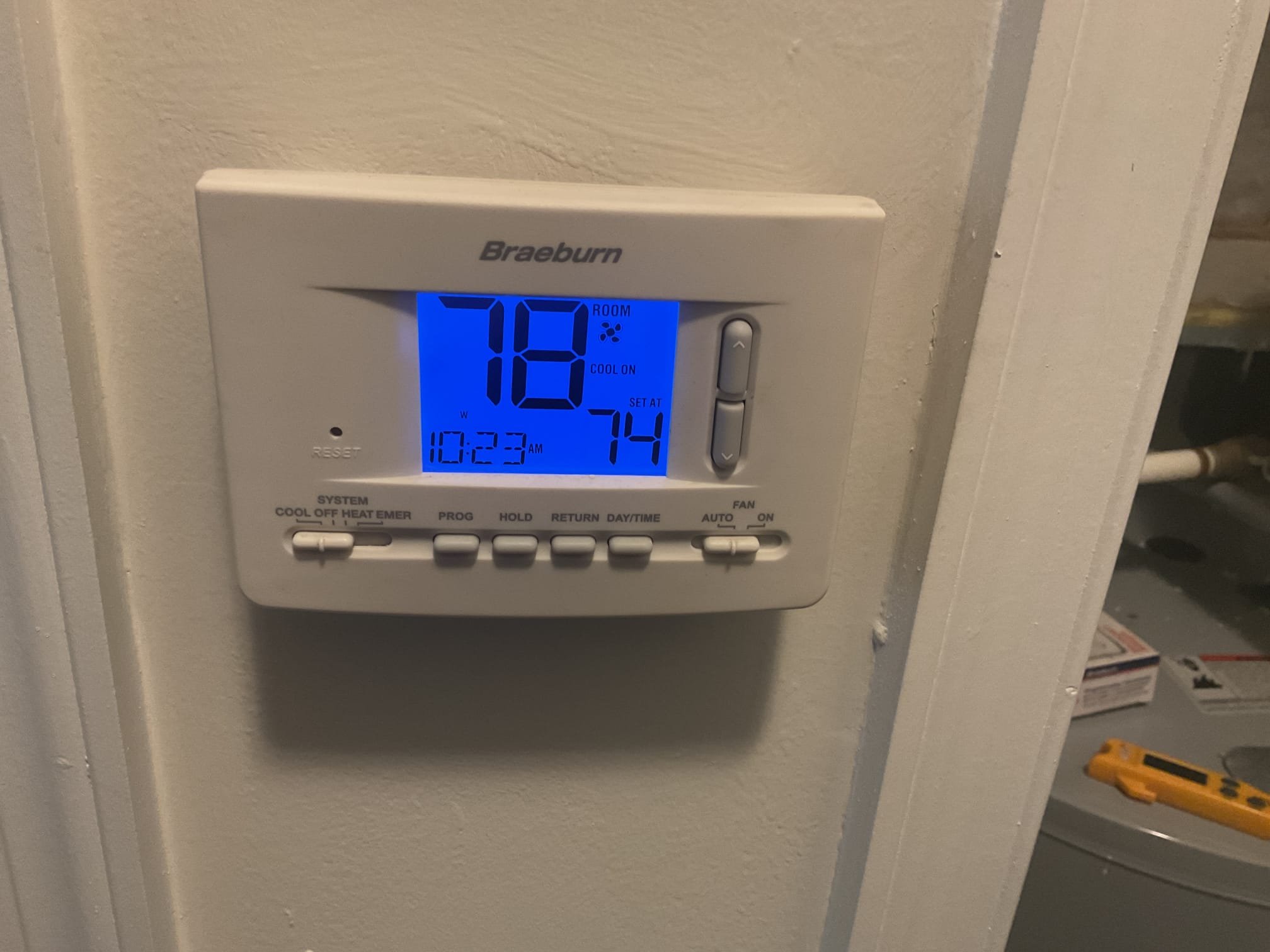 8/18/26. Fully assessed 2016 Rudd heat pump. Checked temperature split it was 17 degrees. Found system was turned was up while tennet was away. Explained to him that it’s better to keep a consistent temperature. R 410a pressures were 366/134 with 15 subcooling and 15 superheat. Tennet has only lived there a few weeks. A/c is working fine at time of service. Dropped 2 degrees while on site