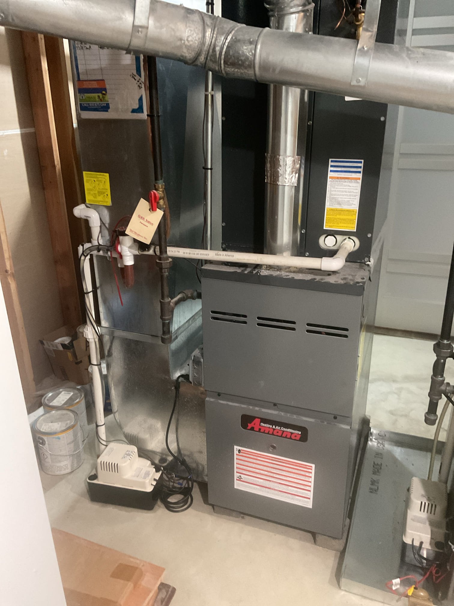 8/19/26 Dan 

2nd floor system  wasn’t working do to the condensation pump being full of water it tripped the safety. Found ez trap and drain line is clogged. I cleared the lines and tested multiple times . The a/c is back on and running. The customer did sign up for a single contract for the 2nd floor amana system . Everything is draining and working properly at this time. I collected for $516.25 for today’s service, paid by cc. Please schedule the customer for his 1st cleaning in the fall 2026 