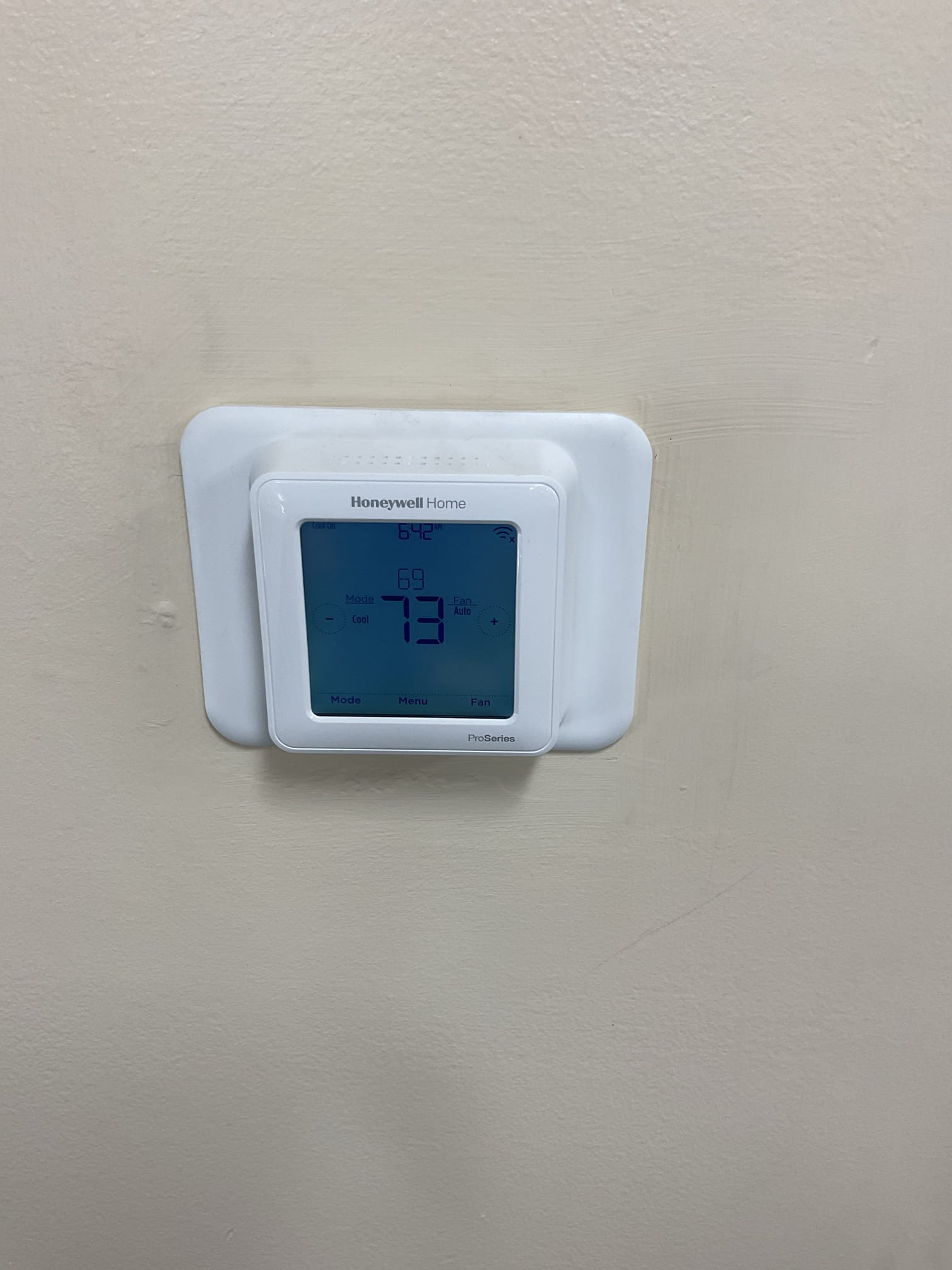 Completed (4) AC Tune Ups.
Main classroom 4 Ton York R22 24 Years old
Instructors office 2.5 Ton R22 24 Yeats old R22
Computer lab system install 2020
Back classroom system installed 2022

Installed FocusPro 1Heat/1Cool Thermostat (non-WiFi) for min classroom,  set minimum cooling temp to 72° so students cannot make demand for cooling lower than this. Keypad lockout is default 1234 cannot be customized.

For each system:

Indoor and outdoor coils in good condition 
Inspected wiring, controls, electric motors and components: the computer lab unit intermittently will not start without start assist. I had noted this in the past. (Capacitor tests done at 44uF). I called Mike who approved installing SPP6 start assist, Completed work today. 
Measured temperature split and static pressure 
Inspected drains; cleared trap where available; provided estimate fo (2) wet switches for attic systems that do not have the,. Also provided estimate for ez trap for instructor’s classroom. 
Checked integri
