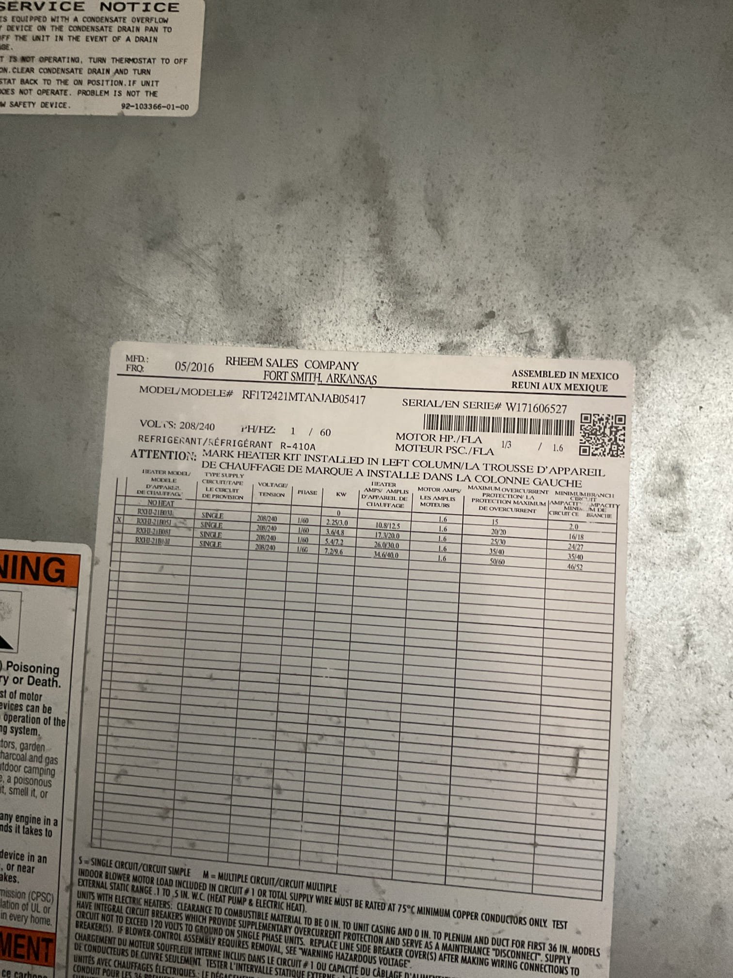8/24/26. Fully assessed no cooling situation on 2016 Rudd heat pump. Gave system a call for cooling from tennet installed nest thermostat. Found indoor unit running but not outside unit. Found nothing labeled on the roof. Had to go through process of elimination to locate outside a/c. Found unit and labeled 6203. Found it locked out on low pressure lockout. Found hardley any refrigerant in the system, used electronic leak detector and found leak at evaporator coil. You could also see the oil. Provided estimate to replace evaporator coil. Other option is to replace the system. 