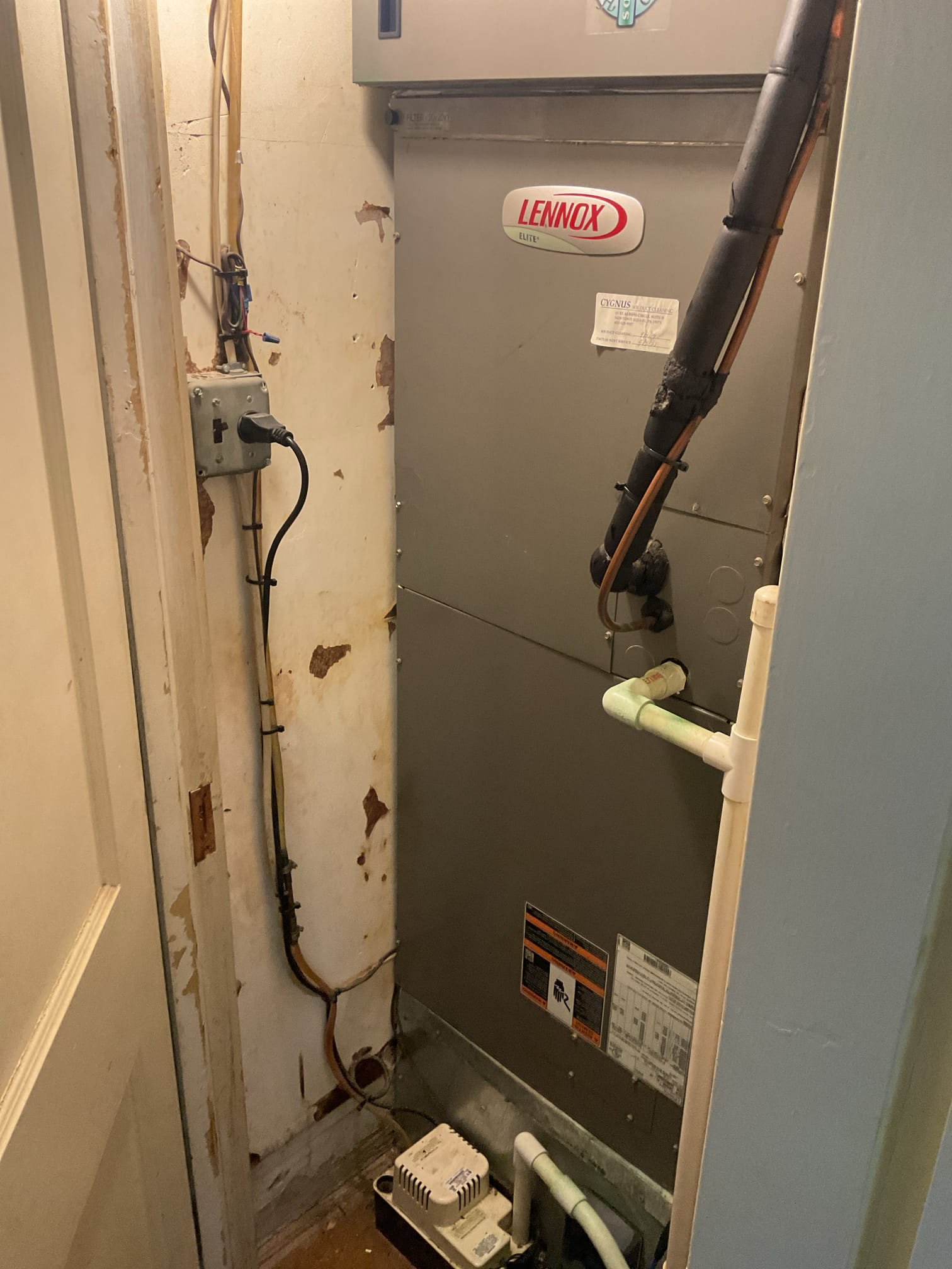 8/26/26. Performed precision a/c tune up on 2008 Bryant heat pump system. Checked all electrical connections and components. 20x25x1 air filter is ok. Found no drain protection on air handler itself, provided estimate to install ez trap. Also checked temperature split. Found evaporator coil is in rough shape and is rusting away. Also found bacterial growth on coil, provided estimate to install uv light. Checked refrigerant pressures and temperatures. Tested outdoor capacitor. Found after shutting down system just to test outdoor capacitor, compressor went into thermal overload. After system was re energized compressor came back on after about 7 minutes of run time. Would recommend getting a replacement estimate, system is cooling at time of service. 