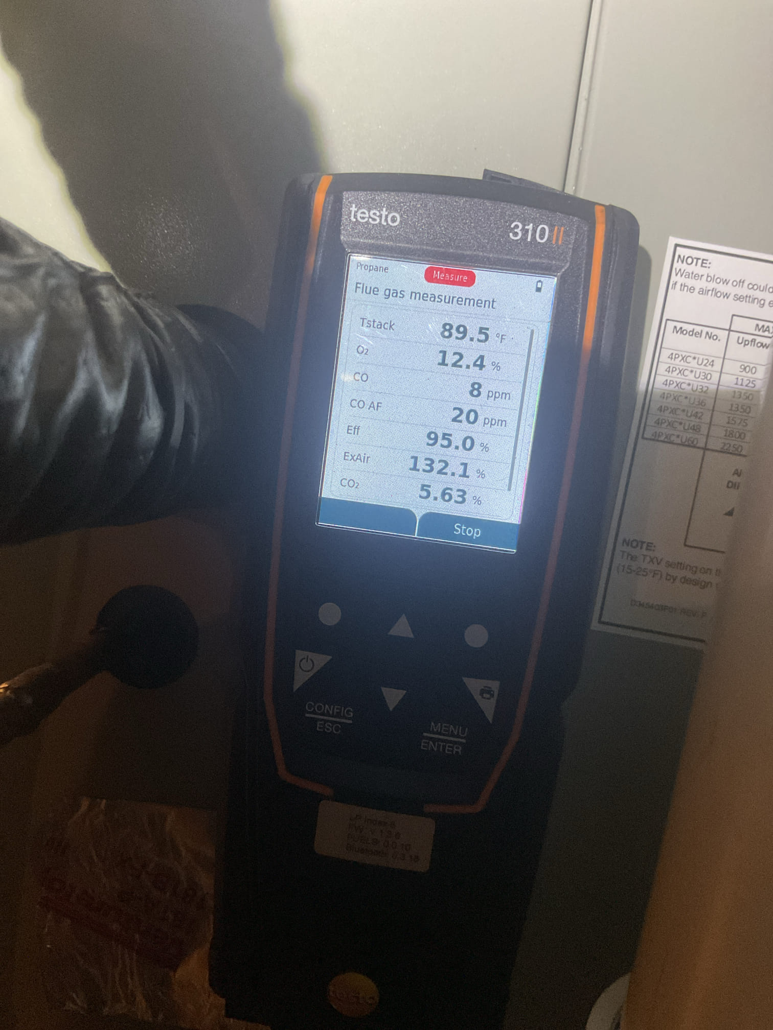 Luis 9-4-26 
Performed fall Heat check up on 2 year old 90% Trane Propane Furnaces first floor second floor and sun room.

Checked all electrical connections including total system amps, inducer amps, blower amps, ignitor and flame sensor, all electrical components functioning properly. Check ignition system burners and sensor check propane pressure and performed combustion test ok. Check airflows. Cycle all three heaters ok. All systems are working properly at the time of service. 
I did had a conversation with Emily about increasing air quality by upgrading filter to electronic style. I emailed estimate for air ranger. 