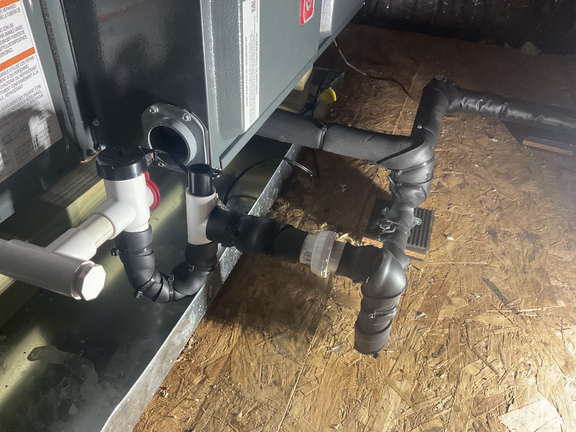 9/10/26. Insulated all condensation piping around furnace. Secured insulation with zip ties. Homeowner mentioned that the systems have been working great. System is working properly at time of service. 