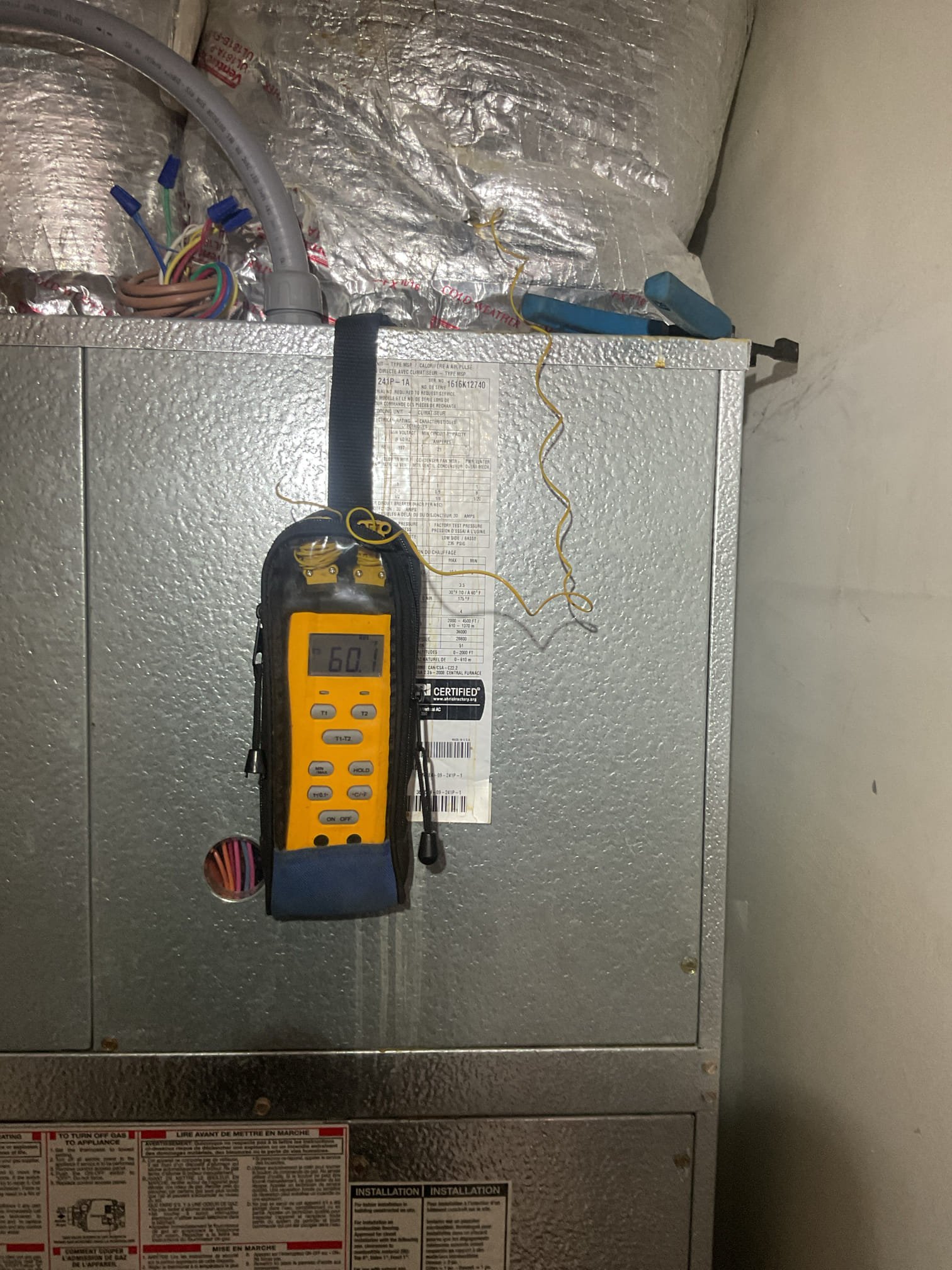 Issue was with indoor fan not energizing as designed.
Employees at Riverworks have replaced failed transformer. They also replaced contactor, thermostat, dual capacitor, and control board. 
Voltage to this building is 208 so I moved the hot lead on primary side of transformer to the appropriate tap (208V). 

(2) issues were preventing indoor blower from working as designed.
 1. the internal thermostat jumper was set for a 2wire (2-transformer system) I put back to a 1 wire and
2. The high voltage orange wire was landed on the “unused” terminal on control as opposed to the HEAT or COOL terminal (which in this case is jumpered. 

Wired everything correctly and tested system.

Operating well at this time. 