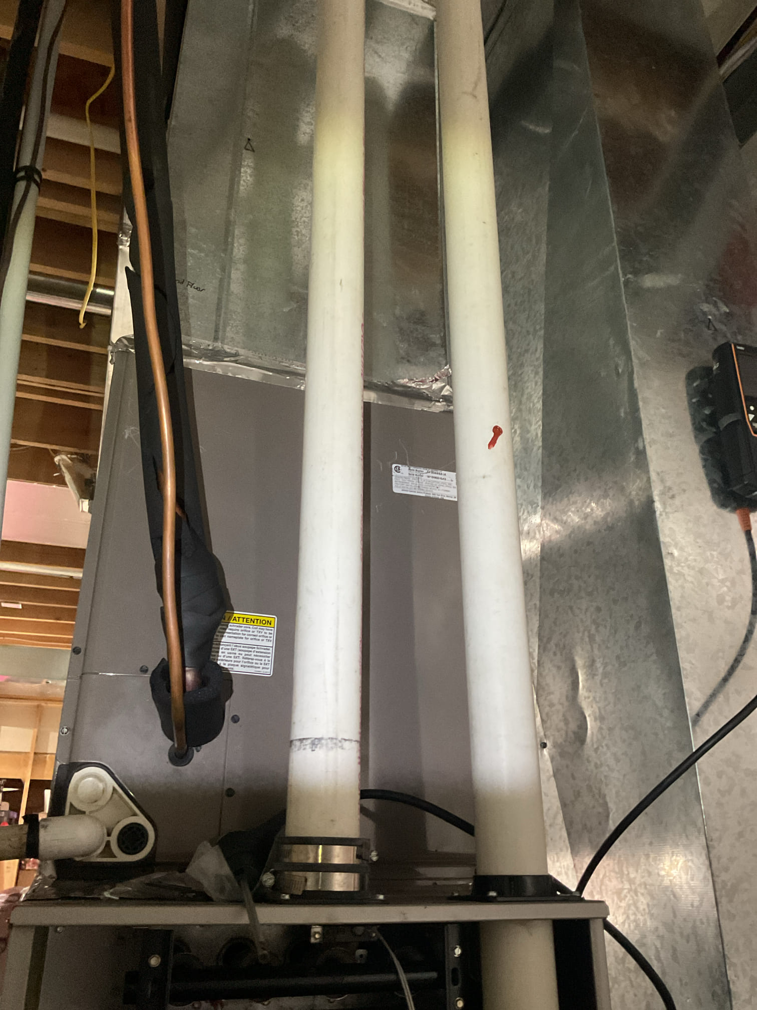 I arrived to the customers home to service their 12 yr old 90% carrier gas furnace system for the 1st floor under contract.
I started with checking the air filter and replaced , the filter size is 16x25x1. I checked all my electrical connections and voltages. I inspected and tested the  burners , flame sensor and the igniter. I water tested all tubing and hoses. I inspected the exhaust and fresh air pipe for restrictions and bellies. I inspected the inducer and the blower motor operation. I checked and tested for combustion and took temp rise splits at the return and the supply. Everything is running fine at this time of service. The system is currently operational but past normal life expectancy. Replacement of system is strongly recommended. 

I recommended in adding some water safeties for the equipment for both the 1st and 2nd floor systems . The customer will review. 

I completed a $89.00 check up on the 2nd floor system . It’s 12 yrs old as well . 90% carrier. I started with che