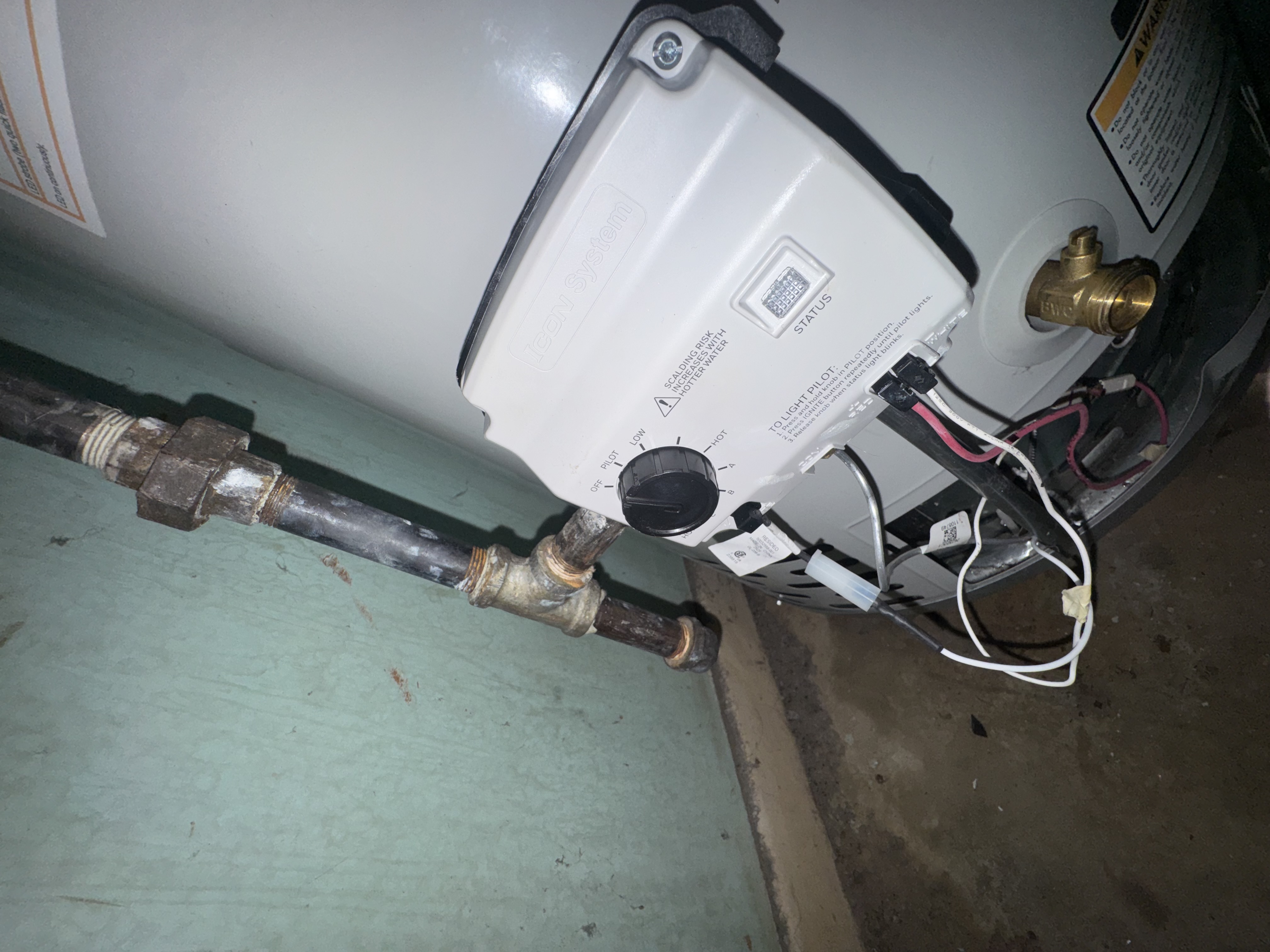 8 y/o basement furnace & water heater 80%-(AMANA & BRADFORD WHITE)
-Arrived on site & spoke with customer 
-Located tstat/furnace and proceeded with heat check inspection 
-Verified operation & inspected system thoroughly 
-Changed filter (20x25x1) and cleaned burners/sensor
-While cleaning burner assembly I noticed the igniter was showing signs of failure 
-Brought this to customers attention in which she agreed on replacing (part is on order)
-Conducted combustion test & all numbers/readings are in optimal range 
-amps,volts,deltat,combustion,GP are all in optimal range 
-(IGNITER IS ON ORDER)
-While performing heat check I inspected water heater which was directly next to furnace 
-Expansion tank was compromised and inoperable 
-Brought this to customers attention in which she agreed on replacing 
-PRV was also replaced due to failure from previous expansion tank
-New GV/Ignition module was installed due to PRV leaking onto module during start up (not charged for this component/cove