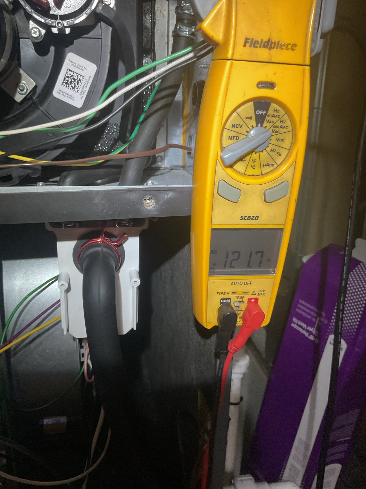 Luis 9-14-26
Customer called in for no cooling. No airflow at all from vents test system operation found indoor blower issue. I checked operation check Ecm wiring ok i noticed blower would run for seconds then turns off. I also noticed internal error with control board, after I reset power and connect all connect back in place unit stayed running at full speed. I checked operation from ac ok. I noticed burn dampers make noise (very old dampers) I provided estimate to upgrade to new style. Will be very difficult to replace dampers. We might have to disconnect flexes. 
I would recommend replacement of blower motor and control module 
Parts will be provided by manufacturer customer responsible for labor and processing fees. Emailed estimate for repairs and recommendations. Customer approved recommendation of blower motor and board paid 50% deposit for repairs. 
Replacement of control board for heater and replacement of blower motor 
