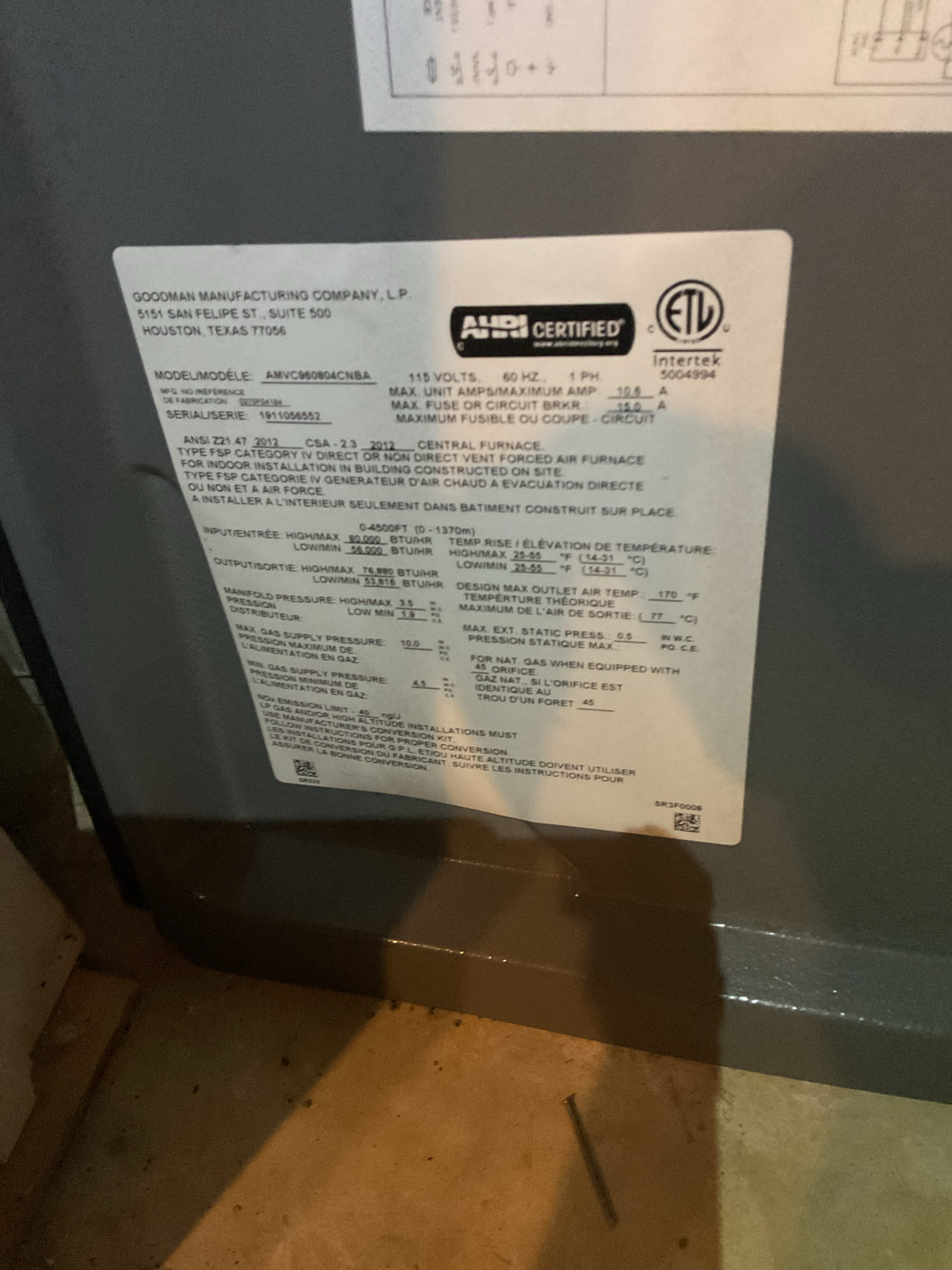 9/15/26 Dan 

I arrived to the customers home to service their 6 yr old 95% amana  gas furnace system. 
I started with checking the air filter and replaced , the filter size is 16x25x1. I checked all my electrical connections and voltages. I inspected the heat exchanger and tested the  burners , flame sensor and the igniter. I water tested all tubing and hoses and inspected the collector box . I inspected the exhaust and fresh air pipe for restrictions and bellies. I inspected the inducer and the blower motor operation. I checked and tested for combustion and took temp rise splits at the return and the supply. Everything is running fine at this time of service. I did leave a few estimates for a water safety and blower surge protection. I did let them know about our new plumbing division for a free plumbing inspection. 