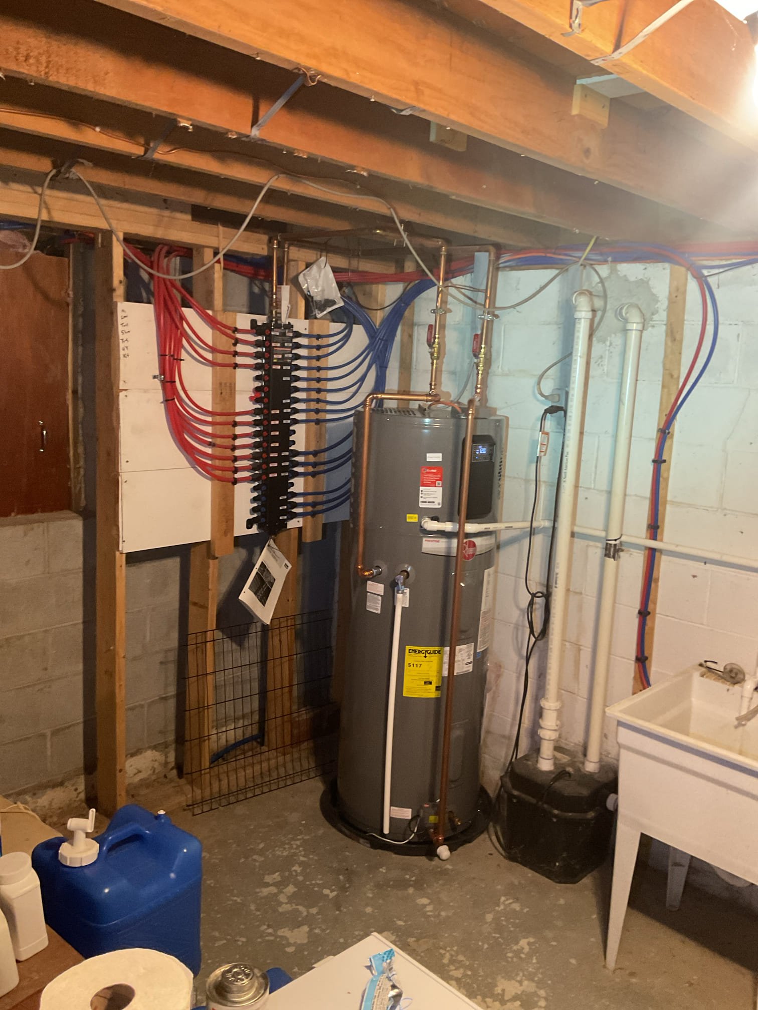 Luis 9-15-26
Customer called in for water leak from hybrid water heater. Customer stated leak was coming from evaporator drain port. I removed drain connection and inspect treads. I used silicone to seal treads I checks drain operation ok no leaks. No charge warranty from installation. I informed customer to call us back if issue comes back. 