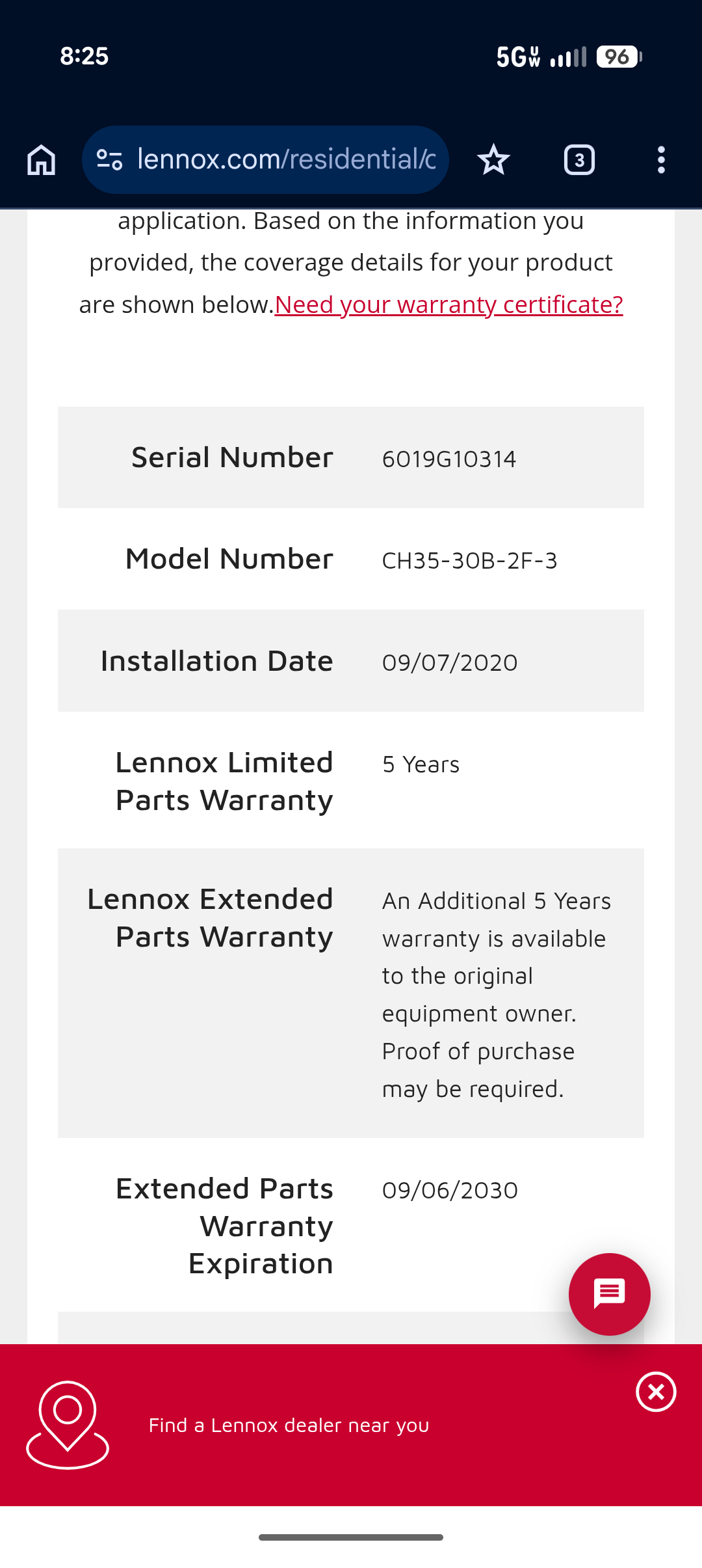 2.5 Ton Lennox AC piston metering with gas furnace dates to October 2019.

*Used Lennox warranty verification to determine warranty expired 2025

System running in a vacuum.
Empty of refrigerant.
Leak can be heard at indoor coil. *Because system was running in a vacuum for a short period air can be heard sucking into the leak point of coil. 
Indoor coil needs to be replaced. 
Very important to consider that because compressor has been running in a vacuum for unknown amount of time, compressor failure is likely soon.

Explained everything to homeowner. Sent email estimate to replace indoor coil and install new low pressure switch. Also scheduled sales call for AC replacement for today 2PM. 
Also emailed estimate for compressor replacement for homeowners information. 
Left power off to disconnect to prevent compressor from running. Running AC when in a vacuum can cause damage 

• No obligation quote to replace system
• A Comfort Specialist will provide several options to suit your comfor