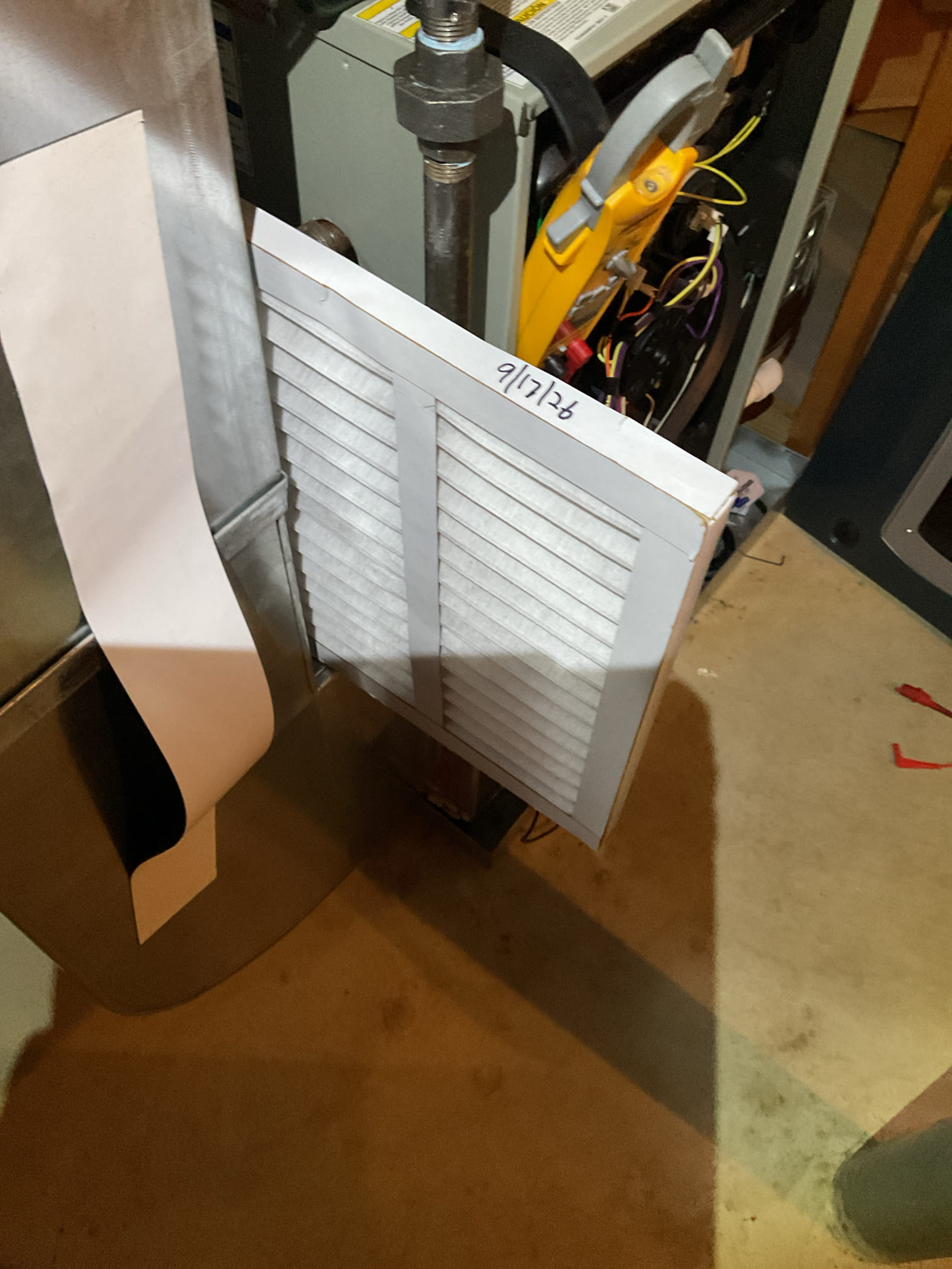 9/17/26 Dan 

2 furnace check ups . 
I arrived to the customers home to service their 3  yr old trane system and there 10 yr old trane  system.
I started with checking the air filters and replaced both , filter size is (2) 16x25x1.  I checked all my electrical connections and voltages. I inspected and tested the  burners , flame sensors and the igniters on both units. I water tested all tubing and hoses. I inspected the exhaust and fresh air pipe for restrictions and bellies. I inspected the inducer and the blower motor operations for both units. I checked and tested for combustion and took temp rise splits at the return and the supply's on both systems . Both heat systems are working fine at this time of service. The 2nd floor system is 10 yrs old and is operational but should be replaced in the future. 