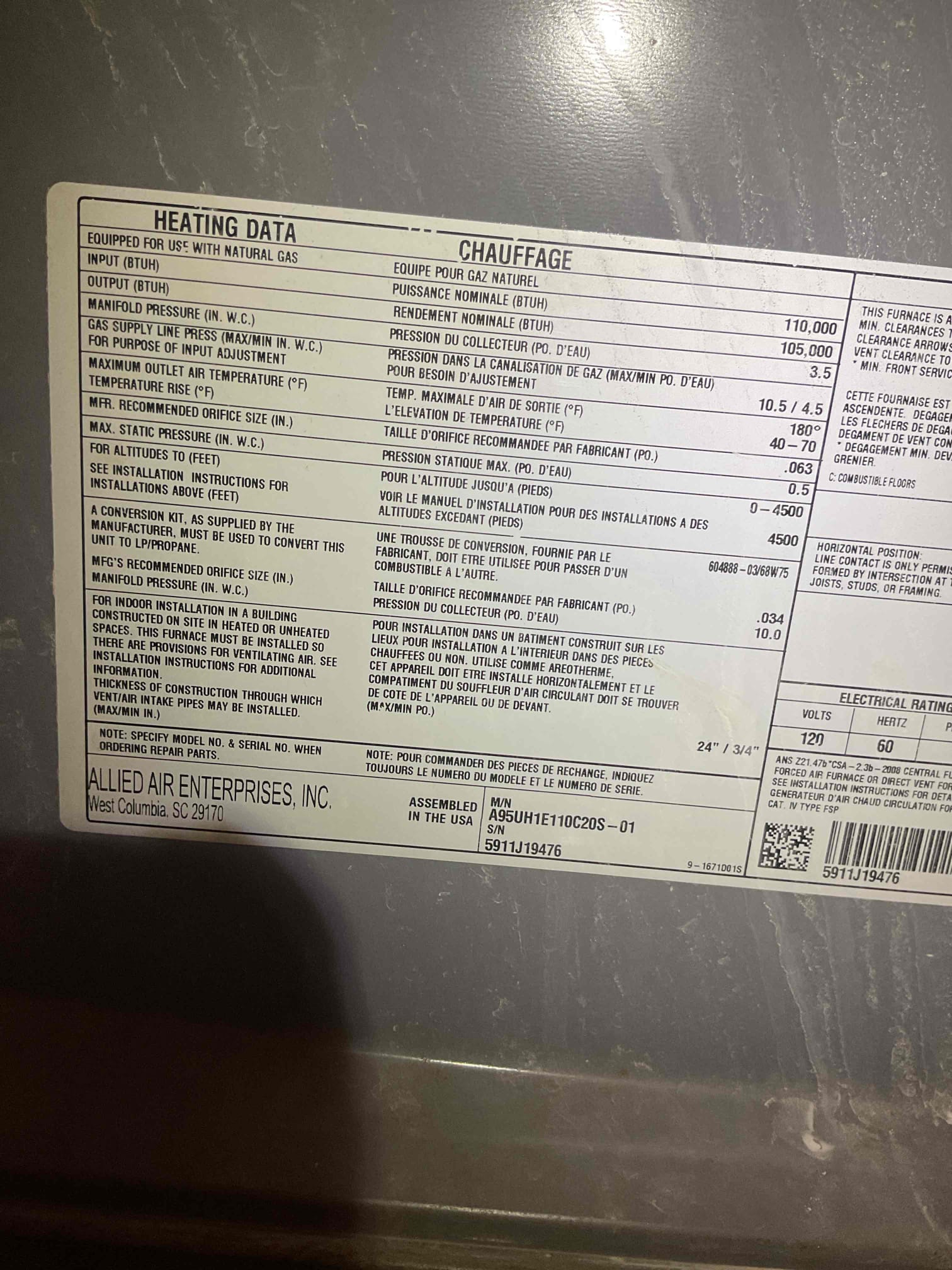 Luis and Mike 9-19-26
Performed gas heat tune up Armstrong gas heater 90% from 2012. 
Test heater operation, air filter ok. Performed combustion safety test. Inspect blower delivery system, combustion system/chamber, draining system. Duding inspection I noticed some areas need some work. Intake pipe is leaking water into heater cabinet, ignition components heavily corroded (will be an issue soon). Blower assembly restricting airflow. Overall unit condition is fair. I would highly recommend getting an estimate to upgrade system. 
System currently operational but at end of normal life expectancy. Due to age and likelihood of issues moving forward, replacement of system is recommended.
• No obligation quote to replace system
• A Comfort Specialist will provide several options to suit your comfort needs and budget
• New equipment can offer better reliability, greater efficiency and improved comfort
• Higher efficiency models run quieter and cost less to operate
• Gain peace of mind with ma