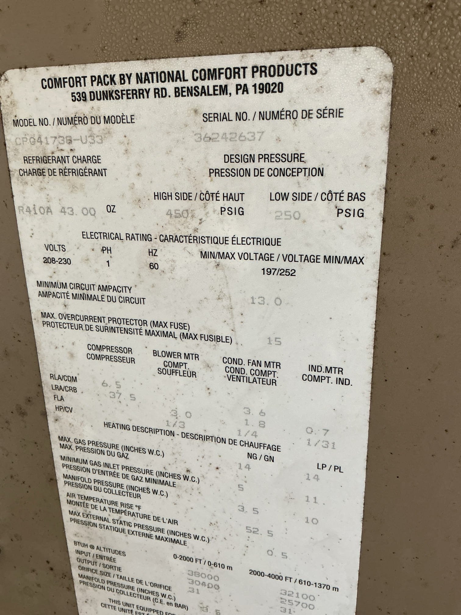 9/18/26. Recovered refrigerant from system. Installed new evaporator coil and leak tested. Vacuumed down system. Added 43 ozs 410a. Tested out system. Took photos of pressures and temperatures. A/c is working properly at ti e of service. 