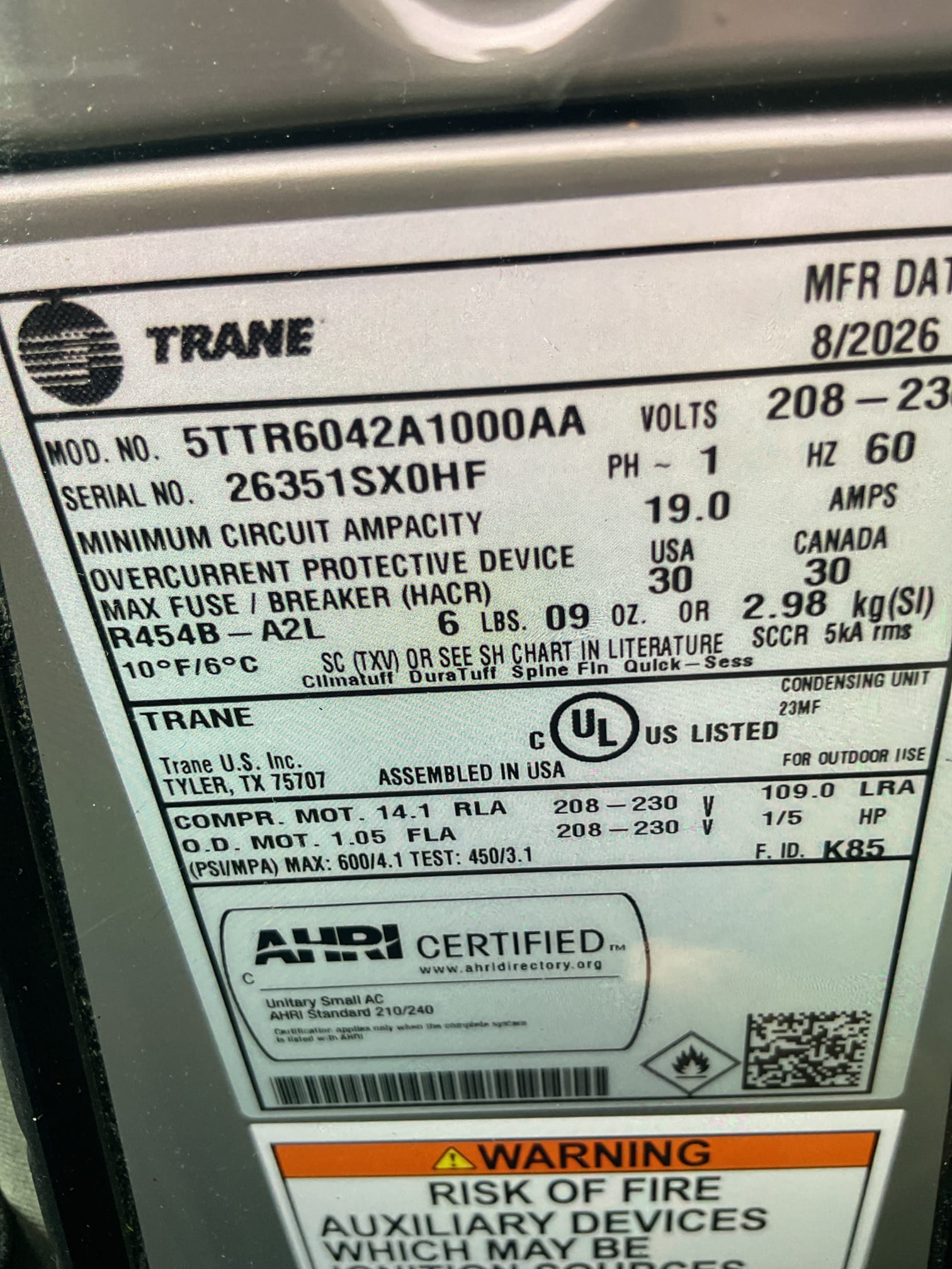 Quality assurance has been performed and tested operations. System is running to manufacture specifications at this time.