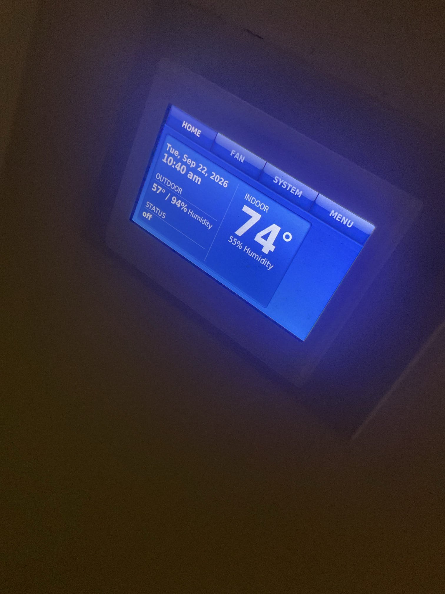 Luis 9-22-26
Performed heat pump inspection on Lennox 3.5 ton heat pump from 2019.
The unit was evaluated across four primary performance categories: electrical integrity, refrigeration circuit, heating/cooling thermal output, and safety control sequences.
Electrical & Components: Supply voltage, compressor/motor operating amperages, contactors, and run capacitors were checked against manufacturer rating plate specifications.
Refrigerant & Performance: Low and high-side operating pressures, subcooling/ superheat values, and the indoor air temperature split (AT) were verified to ensure proper heat transfer in both heating and cooling modes.

Controls & Safety: Defrost board sequencing, reversing valve actuation, auxiliary heat engagement, condensate float safety switch, and air filtration were inspected and function-tested. Customer will need to replace box filter.
 Test 20 kw electric heat ok
Outdoor capacitor reading just t the minimum levels might need change next visit. Outdoor does