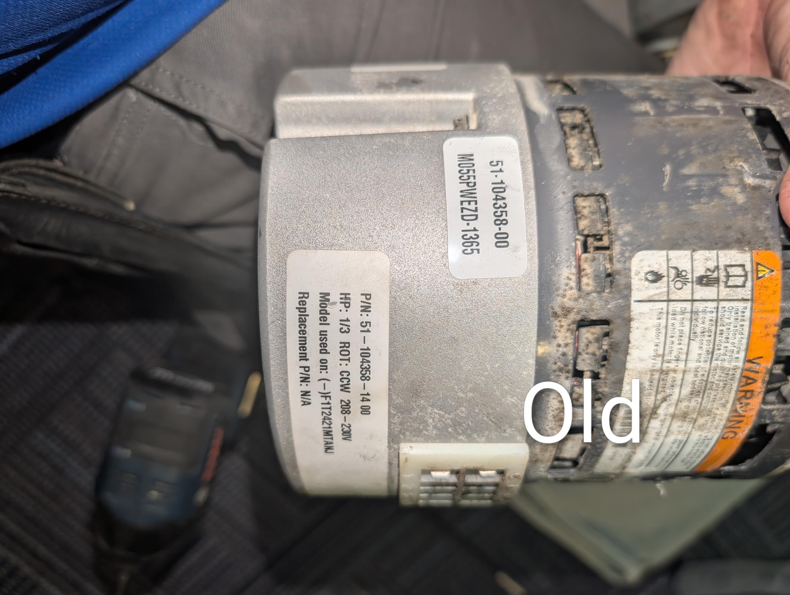 Found failed indoor blower motor.
Offered to replace today.
Disassembled air handler and removed failed blower motor. 
Removed failed motor from housing and bracket.
Installed new motor in hosing then in air handler.  Reassembled air handler.
Tested system in fan only.
Then tested in AC.
Temperature split 74-54=20 degrees 

System operating well at this time. 
