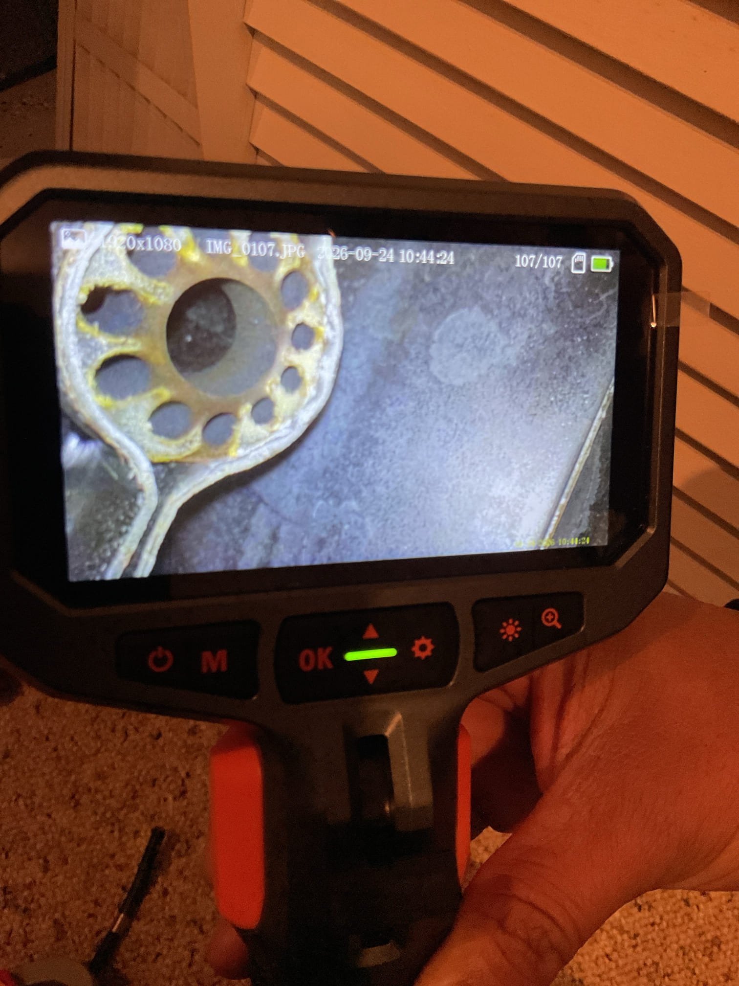 
Completed heat tune up for natural gas furnace.
Equipment is AC with 80% efficient gas furnace. AC is 2 years old. Funace is 13 years old 

Replaced 16x25x1 filter
Inspected heat exchanger, burners, flue pipe, inducer assembly and hoses
Inspected hot surface ignitor and verified resistance with meter
Cleaned flame sensor and verified flame rectification circuit
Measured temperature rise and static pressure
Checked wiring, controls, electric motors and components; there are no surge protectors; left estimate for a surge protector. 
Checked manifold  gas pressure
Inspected drain and pump. A wet switch is recommended. This is a safety switch that will shut HVAC equipment down if water is detected on floors around equipment in the event of a water leak. Will protect floors and the equipment itself. 

Combustion, draft and smoke tests: Pass

Gas furnace is operating well at this time. 
*Furnace is 13 years old which is considered replacement age for forced air HVAC system. Repairs to furna
