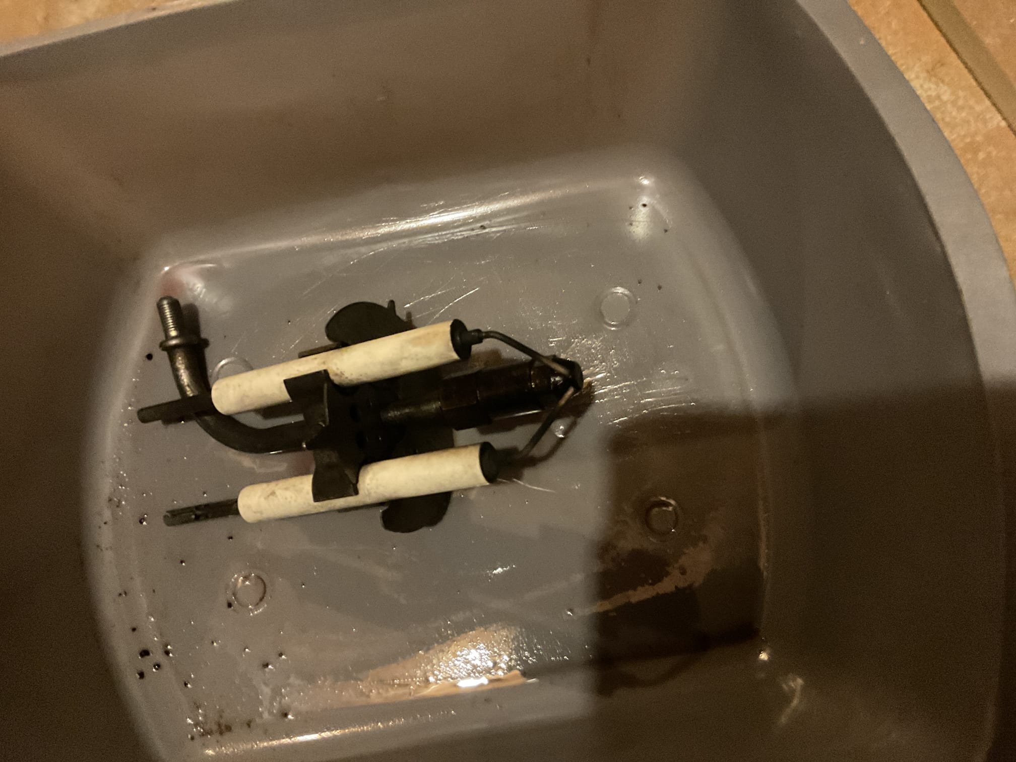 Performed precision oil tune up on 1990 York oil furnace. Replaced 20x25x6 filter, homeowner provided. Checked all electrical connections and components. Vacuumed out heat exchanger and smoke pipe. ( found heat exchanger pretty rusty took photos). Replace nozzle and filter. Performed smoke and combustion test. Found electrode tips ends worn off and weak transformer. Overall would recommend replacement of system, oil furnace is working at this time. 