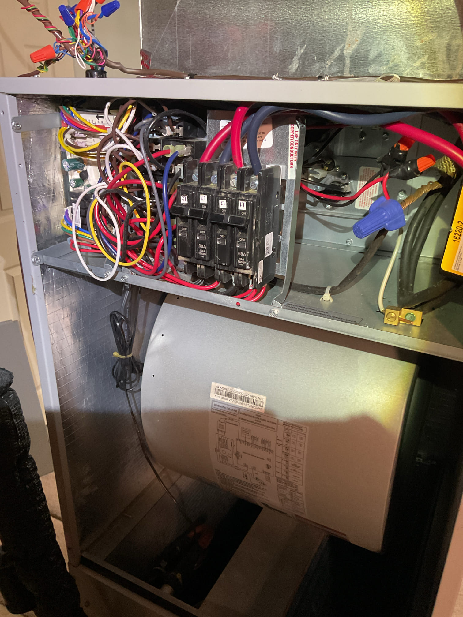 9/25/26 Dan 


I Arrived to the customers home for a heat pump check up on a 3 yr old Bosch system . I checked all electrical connections and voltages . I checked the air filter and replaced, filter size is 18x20x1 . Inspected the indoor coil and the blower motor and checked the amperage draws. I took indoor temp splits at the supply and return. I looked at the outdoor heat pump and tested for an outdoor btu output. Inspected the outdoor components and unit pressures. Everything is working fine at this time of service. 

