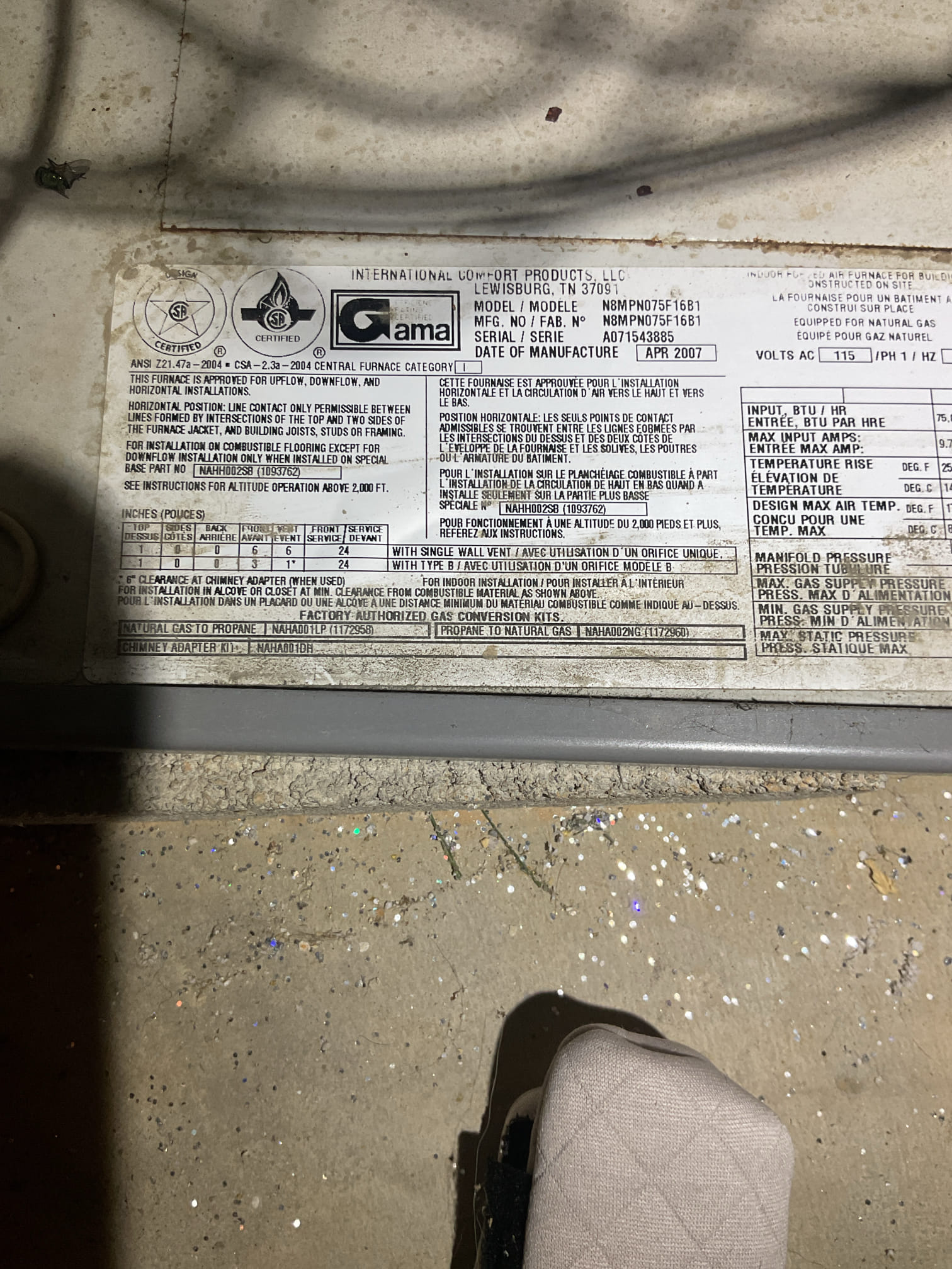 I performed a comprehensive heat tune-up on a natural gas furnace and AC system, both from 2007. I replaced the dirty 16x25x1 air filter and recommended monthly replacements. I inspected the heat exchanger, burners, flue pipe, inducer assembly, and hoses, noting wear on the burners and ignitor. I provided an estimate for their replacement. I also cleaned the flame sensor and checked the temperature rise and static pressure. I verified the combustion, draft, and smoke tests passed. I suggested upgrading the system due to its age, with free in-home consultations for new system quotes.