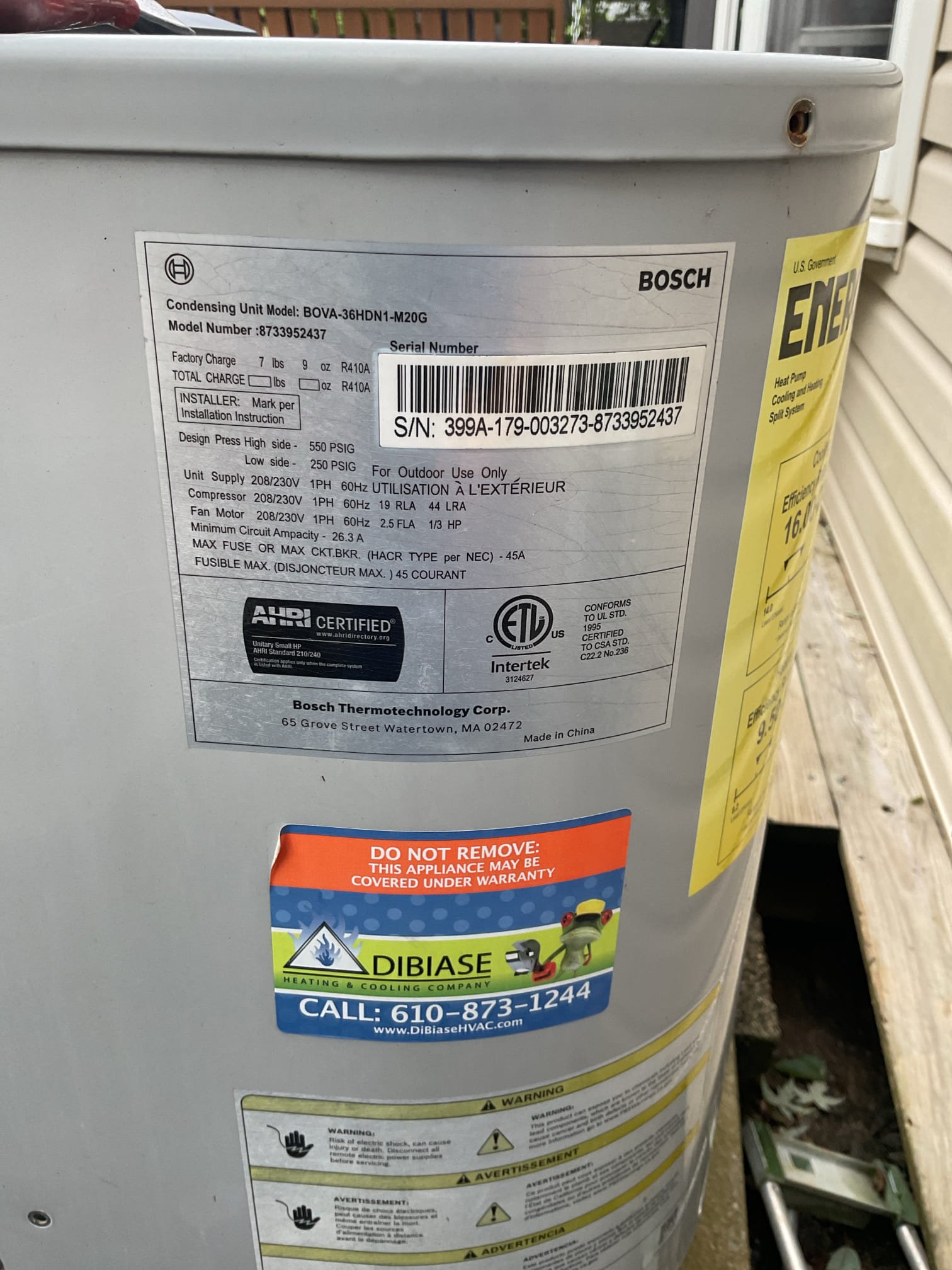 I performed a comprehensive heat tune-up on a Bosch inverter heat pump installed in November 2022, which includes a 15KW electric heat kit. I replaced the Aprilaire 413 filter provided by the homeowner. Both indoor and outdoor coils were inspected and found to be in good condition. I meticulously checked the wiring, controls, electric motors, and components, ensuring everything was functioning correctly. The 15KW electric heat amps were measured at 58, which is within the acceptable range. I also measured the temperature rise and static pressure, inspected the drains, and sprayed the drain pan and condensate pump with a drain treatment. The integrity of the compressor and defrost cycle was verified, and the refrigerant charge and pressures were checked. The control pressure matched the measured pressure on the gas line at 410 psi, indicating everything is in good order. The heat pump is currently operating well.