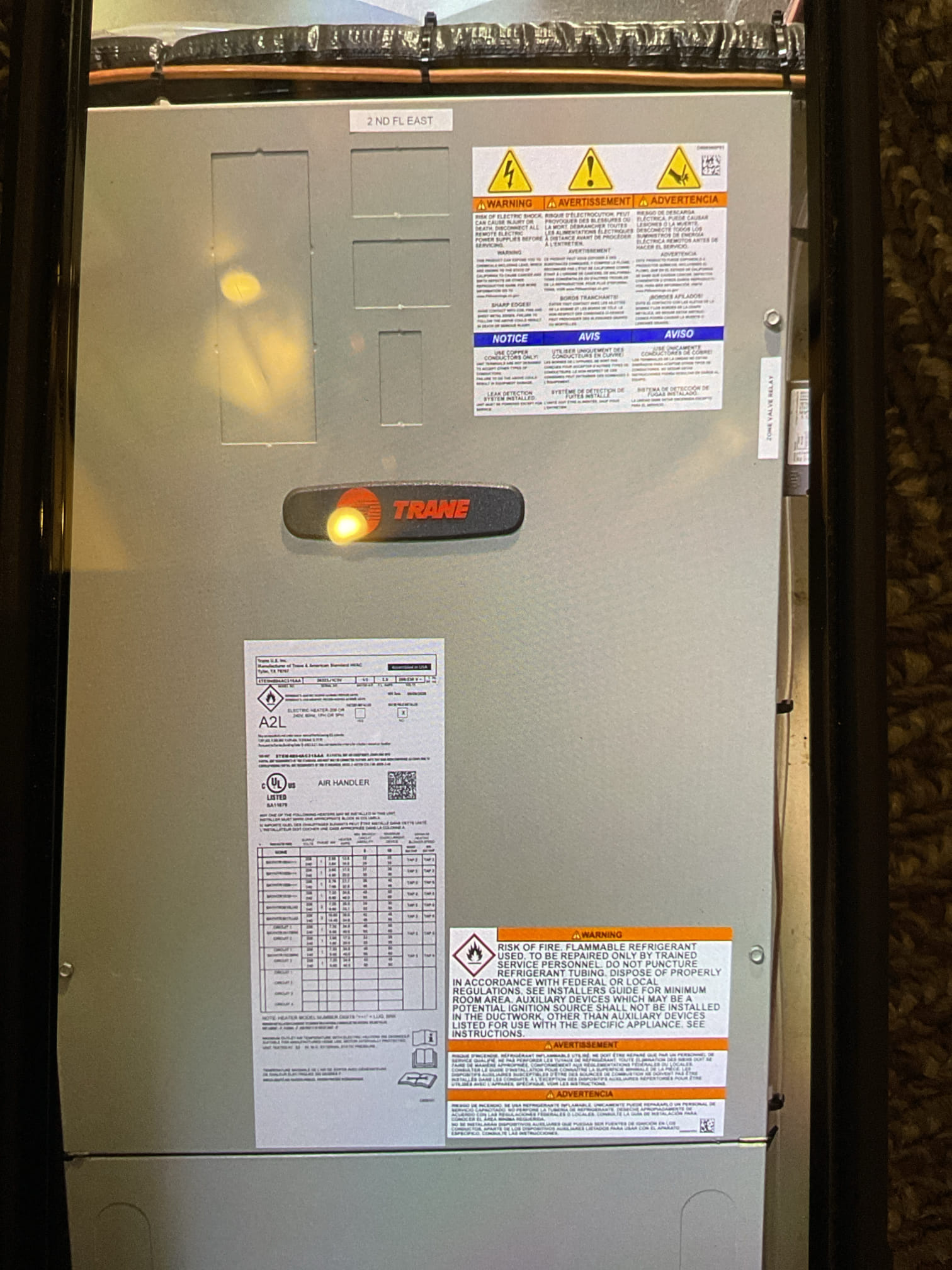 I completed quality assurance for the second floor system, ensuring it operates in air-conditioning mode with a supply temperature of 52 degrees. The system is functioning according to manufacturer specifications, using an 18 x 20 filter size. All components were thoroughly tested, and the system is now running efficiently. The air quality is optimal, and the system is ready for use.