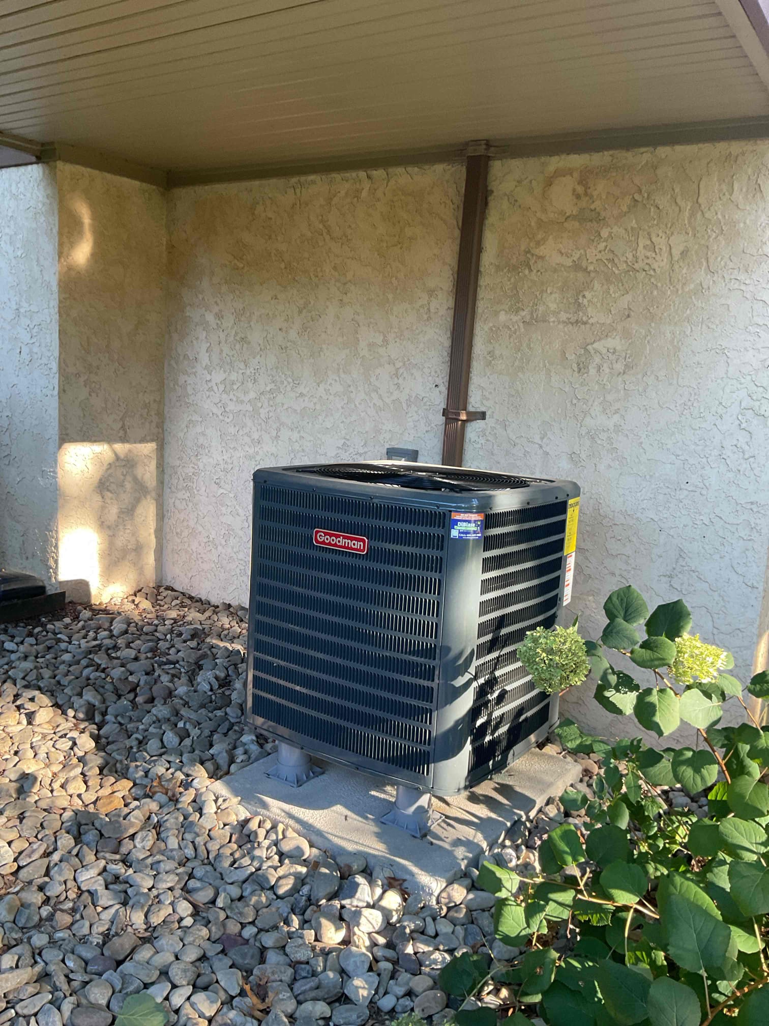 I conducted a thorough inspection of a 5-month-old Goodman 4-ton heat pump. I replaced the filter with a customer-supplied 413 filter, checked the backup heat and thermostat operation, and set the humidifier. The outdoor unit's electrical connections were tested and found to be fine. The heat pump's BTU outputs and refrigerant levels were within manufacturer standards. I insulated the vinyl tubing to prevent freezing and advised the customer about potential issues with the tubing in the winter. Additionally, I noted the 11-year-old water heater and the non-functional expansion tank, providing an estimate for the tank replacement. Photos and estimates are available upon request.