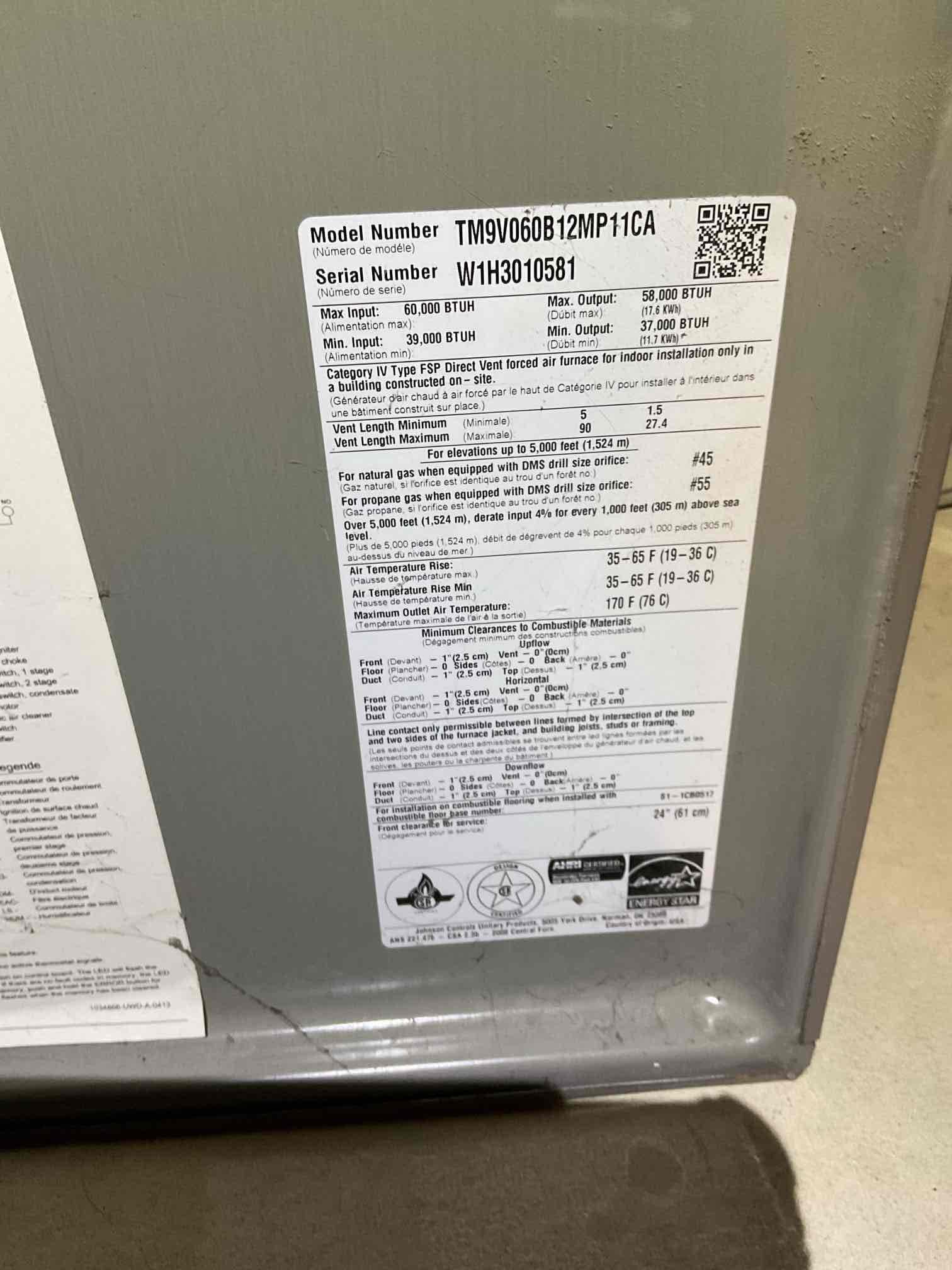 On 10/7/26, I serviced a 13-year-old York gas furnace. I replaced the 14x24x1 air filter, checked electrical connections, and inspected the heat exchanger. The burners, flame sensor, and igniter were tested. All tubing and hoses were water tested, and the collector box was inspected. The exhaust and fresh air pipes were checked for restrictions. The inducer and blower motor were inspected, and combustion was tested with temperature rise splits. The system is operational but nearing end of life; replacement is recommended. A CO detector was added for safety. Payment of $254.15 was collected via credit card.
