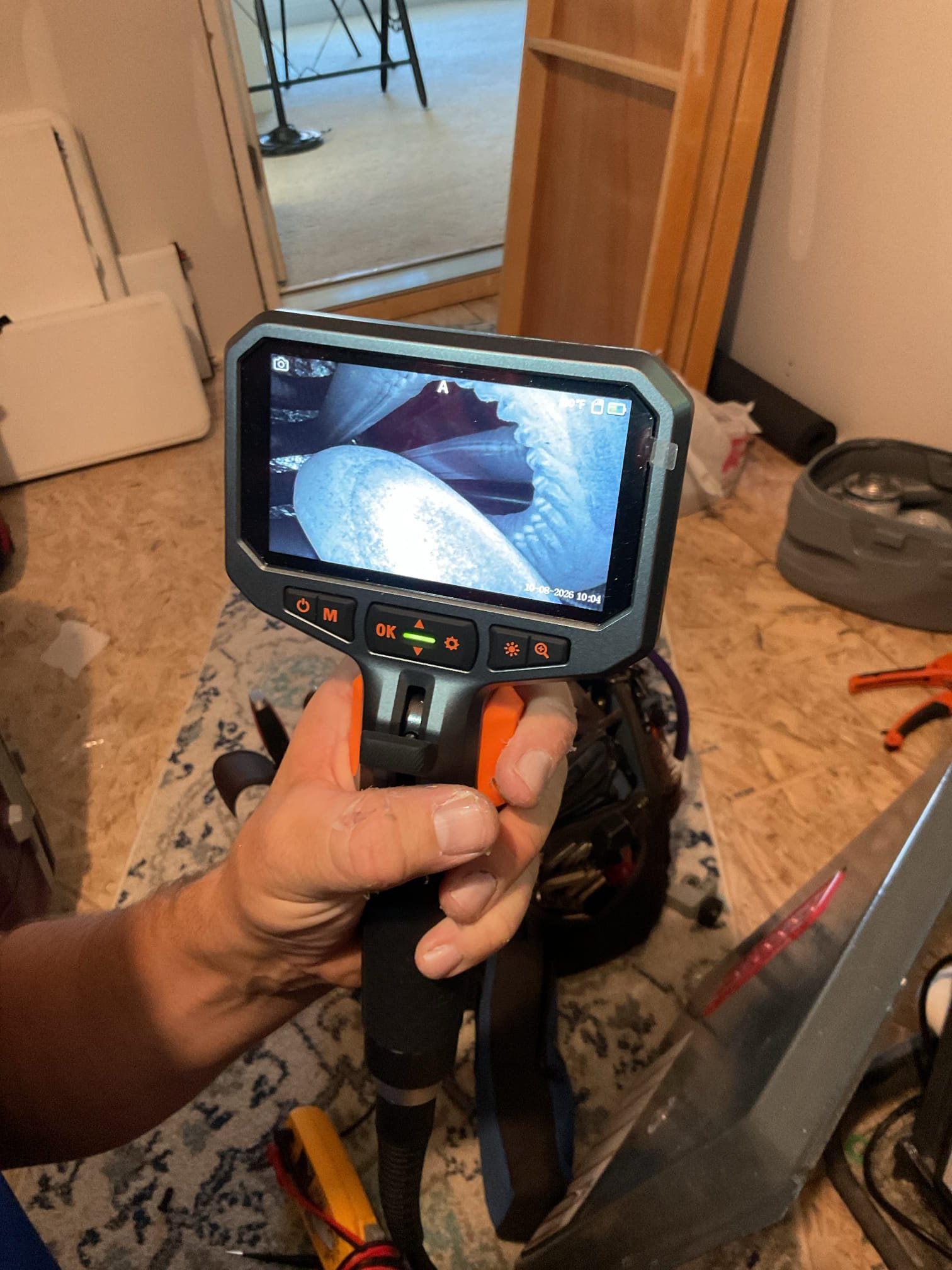 I installed an Aprilaire 620M Humidifier, including the drain, water feed, bypass piping, humidistat, and wiring. After installation, I tested the system, leaving the bypass damper open and setting the humidistat to 35%RH. I also completed a heat tune-up for the natural gas furnace, ensuring the 16x25x1 filter was in good condition. I inspected the heat exchanger, burners, flue pipe, inducer assembly, and hoses. Additionally, I cleaned the flame sensor and verified the flame rectification circuit. I provided an estimate for a low-level carbon monoxide monitor, which the homeowners approved. I installed and tested the monitor, ensuring it detected CO at 5 ppm. All combustion, draft, and smoke tests passed, and the gas furnace is operating well.