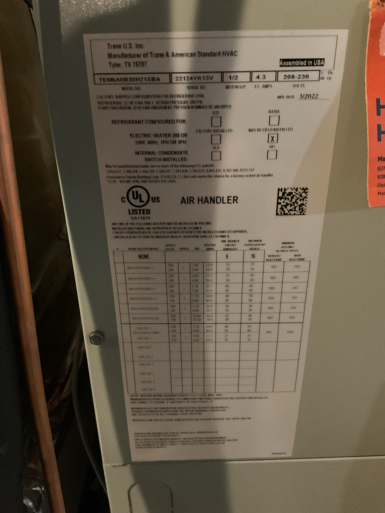 On 10/9/26, I conducted a comprehensive heat pump check-up for a 4-year-old Trane system. I began by examining all electrical connections and voltages to ensure proper functionality. The air filter was inspected and found to be in good condition, with a size of 413. I then checked the indoor coil and blower motor, measuring their amperage draws. Indoor temperature splits were taken at the supply and return points. The outdoor heat pump was evaluated for BTU output and inspected for any issues. Unit pressures were also checked. All components were found to be operating correctly.