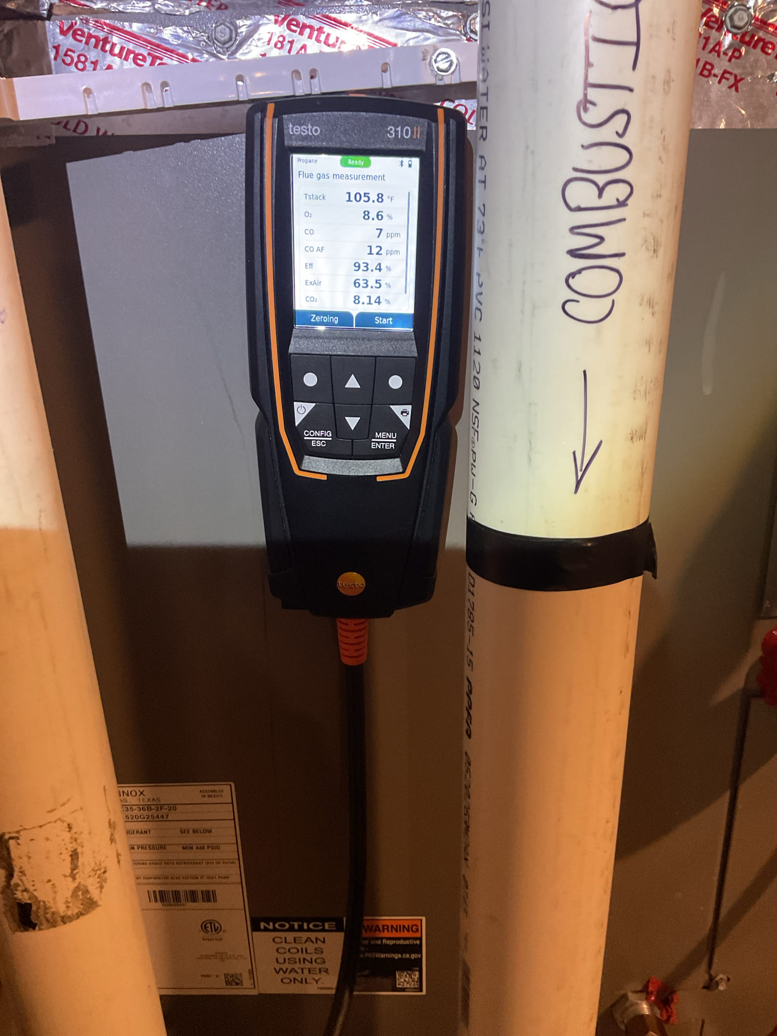 On October 9, I performed a comprehensive service on a 6-year-old 95% gas furnace system. I began by replacing the air filter, which was a 16x25x1 size. I then meticulously checked all electrical connections and voltages to ensure proper functionality. The heat exchanger was inspected, and I tested the burners, flame sensor, and igniter to confirm they were operating correctly. I conducted a water test on all tubing and hoses and inspected the collector box for any signs of wear or damage. Additionally, I examined the exhaust and fresh air pipes for any restrictions or abnormal bends. The inducer and blower motor operations were also inspected. I checked for proper combustion and took temperature rise splits at the return and supply. All components are functioning optimally at this time, and I recorded all relevant equipment information.