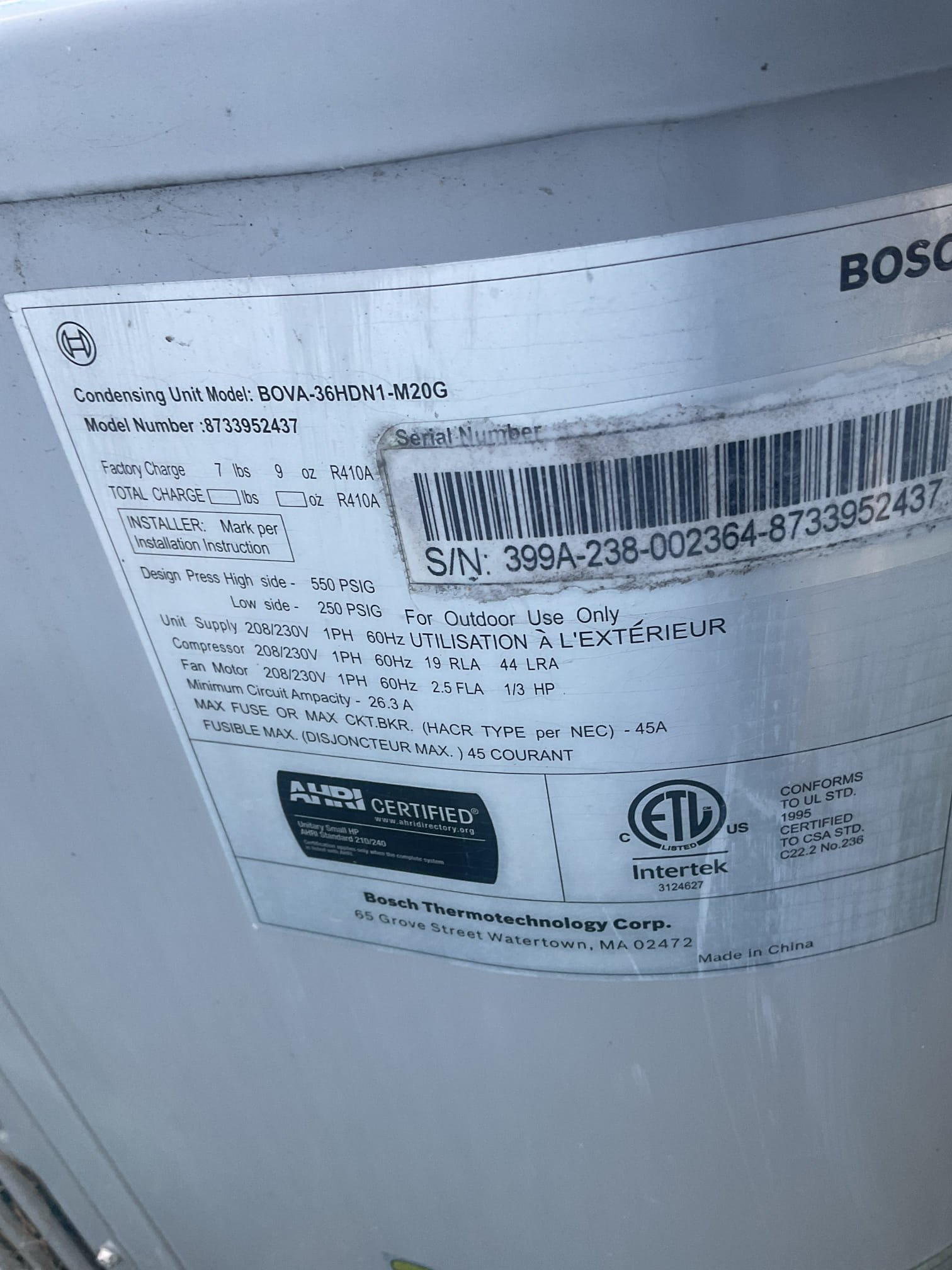 On the specified date, I thoroughly assessed a blank thermostat on a 2022 Bosch heat pump system. Upon inspection, the thermostat was unresponsive. I proceeded to the attic where I discovered a wet switch that was not illuminated. I then checked for 240 volts at the main air handler breaker but found none. I moved to the garage panel, removed the cover, and identified a 60 amp double pole breaker that was not properly seated in the bus bar. This issue likely resulted from recent work by a contractor. I reseated the breaker and rechecked the supply voltage, which now read 246 volts. I also verified a 25-degree temperature rise and confirmed that the 410a pressures were 343/130. The heat pump was functioning correctly at the time of service.