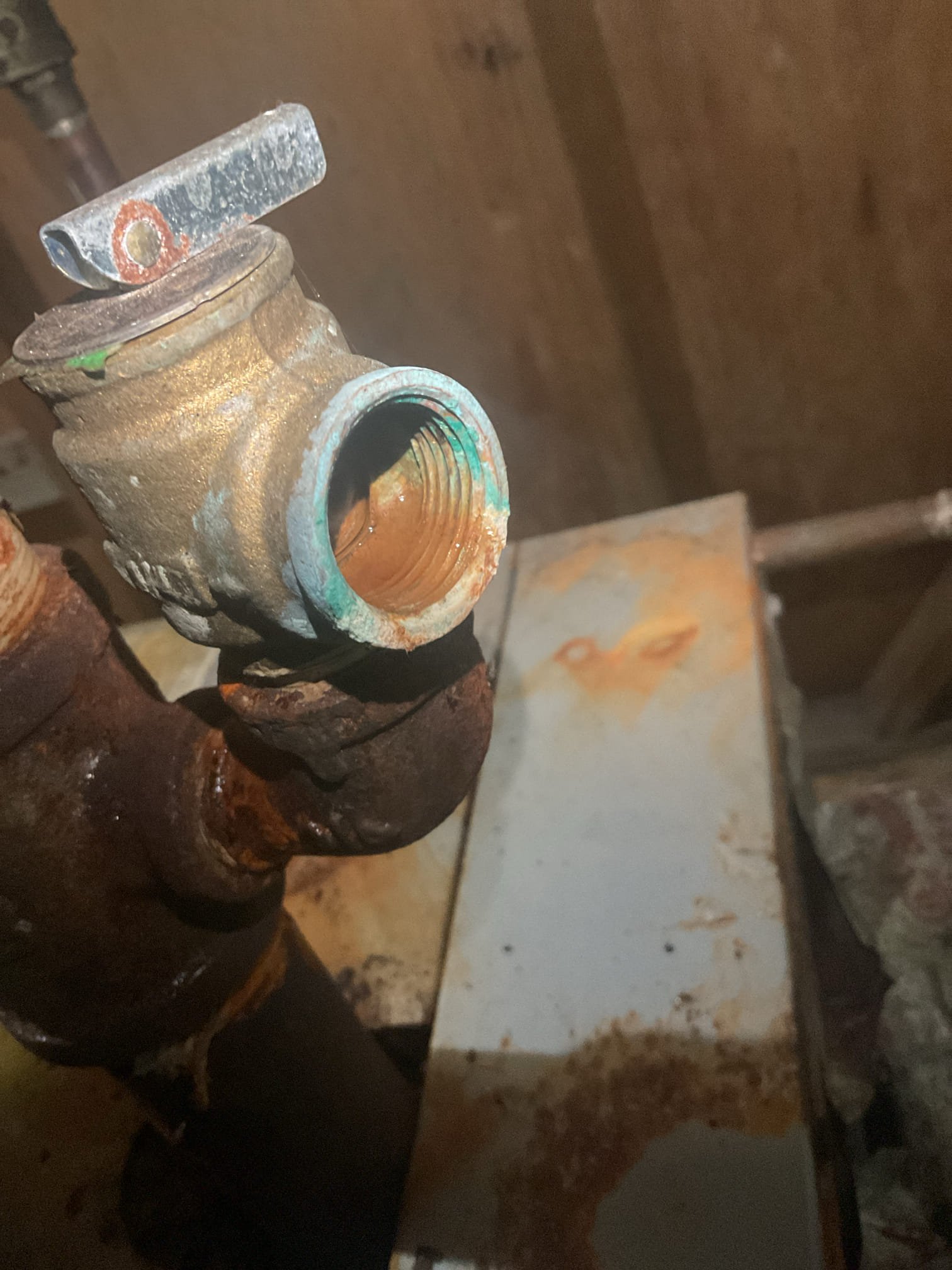 On 10/10/26, I arrived to find the 2018 force oil boiler reaching 200 degrees but lacking water circulation. The circulator pump was locked up, so I replaced it with a 007 pump. After running the boiler, the burner locked out, and I discovered the.85x45b nozzle was clogged. I replaced it and signed the customer up for a maintenance plan. Additionally, I found the boiler pressure slightly high, with a failed expansion tank, a corroded air bleeder, and a leaking relief valve. I provided an estimate for the necessary replacements and scheduled a tune-up for the oil boiler, which is currently operational.