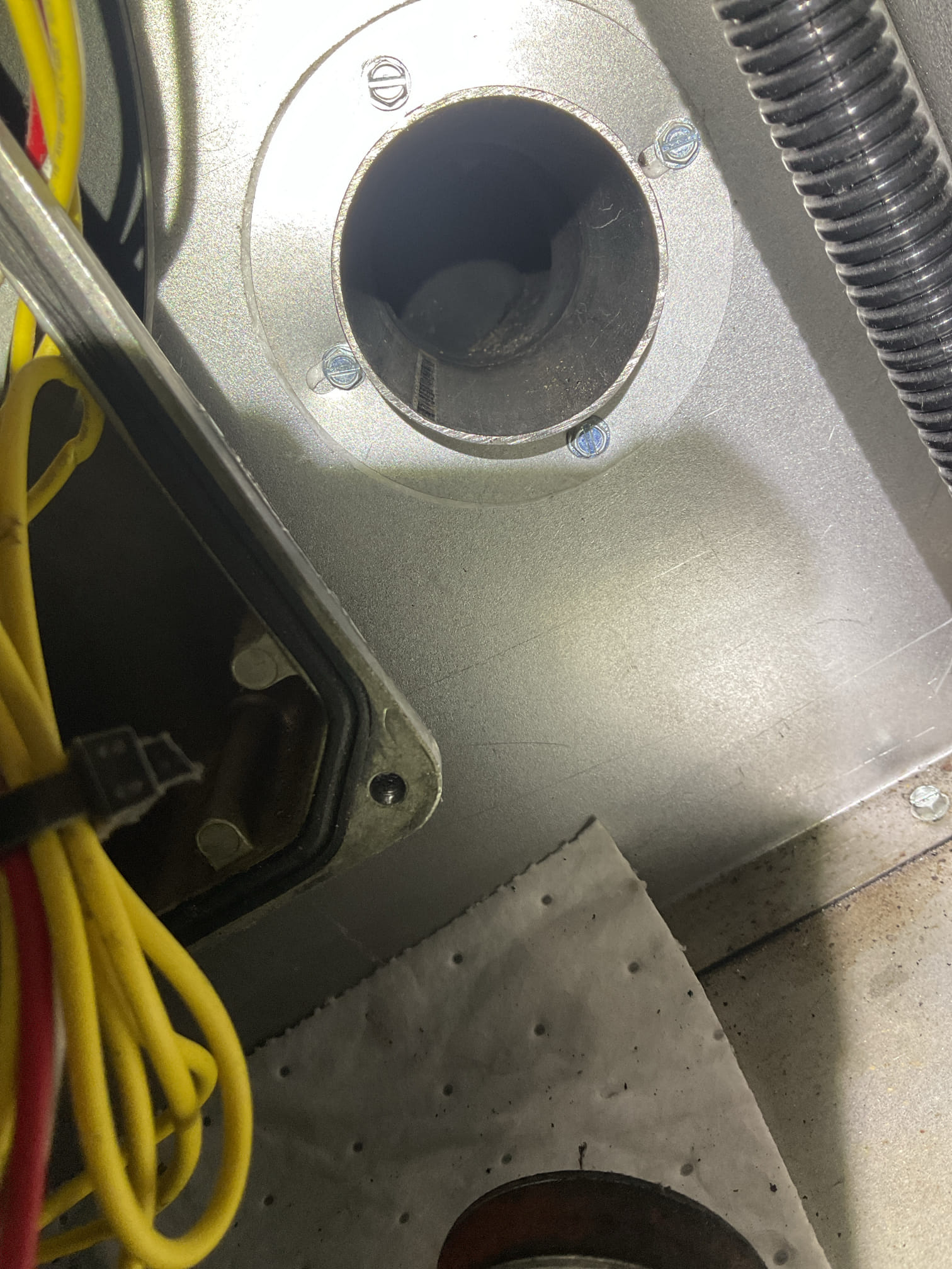On 10/13/26, I serviced a 12-year-old oil furnace system. I began by replacing the air filter and verifying its size. I meticulously checked all electrical connections and voltages. The strainer, nozzle, and oil filter were replaced. I inspected and adjusted the electrodes for optimal performance. The flue pipe was examined for corrosion and pitting, and the heat exchanger and chimney were inspected for clearance. I bled the oil burner and tested for smoke and combustion. Temperature rise splits were taken at the return and supply. The system is currently operating efficiently.