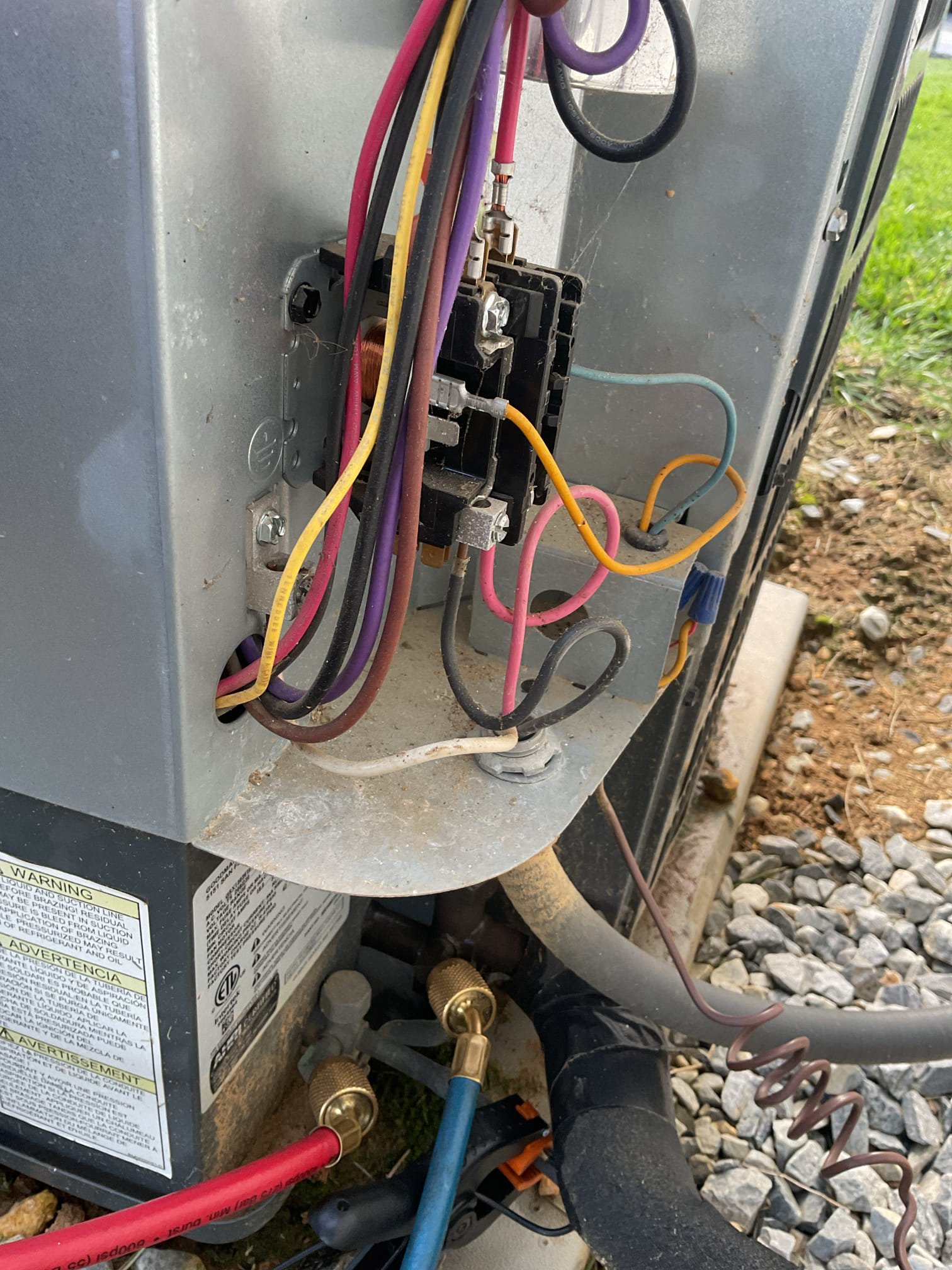 On October 14, 2026, I thoroughly assessed a 2020 Goodman air conditioning unit that was continuously running without a call for cooling. Upon inspection, I identified a failed 40 amp contactor. After removing the 24V power to the contactor stub, it remained engaged. I replaced the faulty contactor under the parts warranty. Additionally, I checked the 410A refrigerant pressures and found them to be within acceptable limits. The customer opted for a maintenance plan, and the A/C is now functioning correctly.