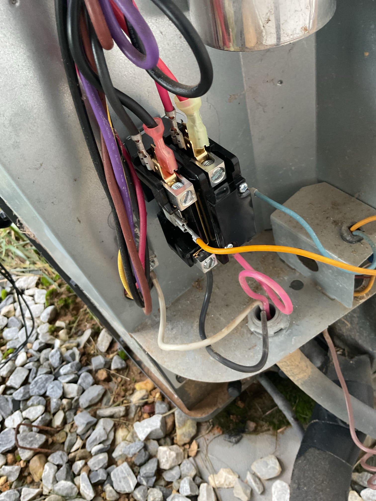 On October 14, 2026, I thoroughly assessed a 2020 Goodman air conditioning unit that was continuously running without a call for cooling. Upon inspection, I identified a failed 40 amp contactor. After removing the 24V power to the contactor stub, it remained engaged. I replaced the faulty contactor under the parts warranty. Additionally, I checked the 410A refrigerant pressures and found them to be within acceptable limits. The customer opted for a maintenance plan, and the A/C is now functioning correctly.