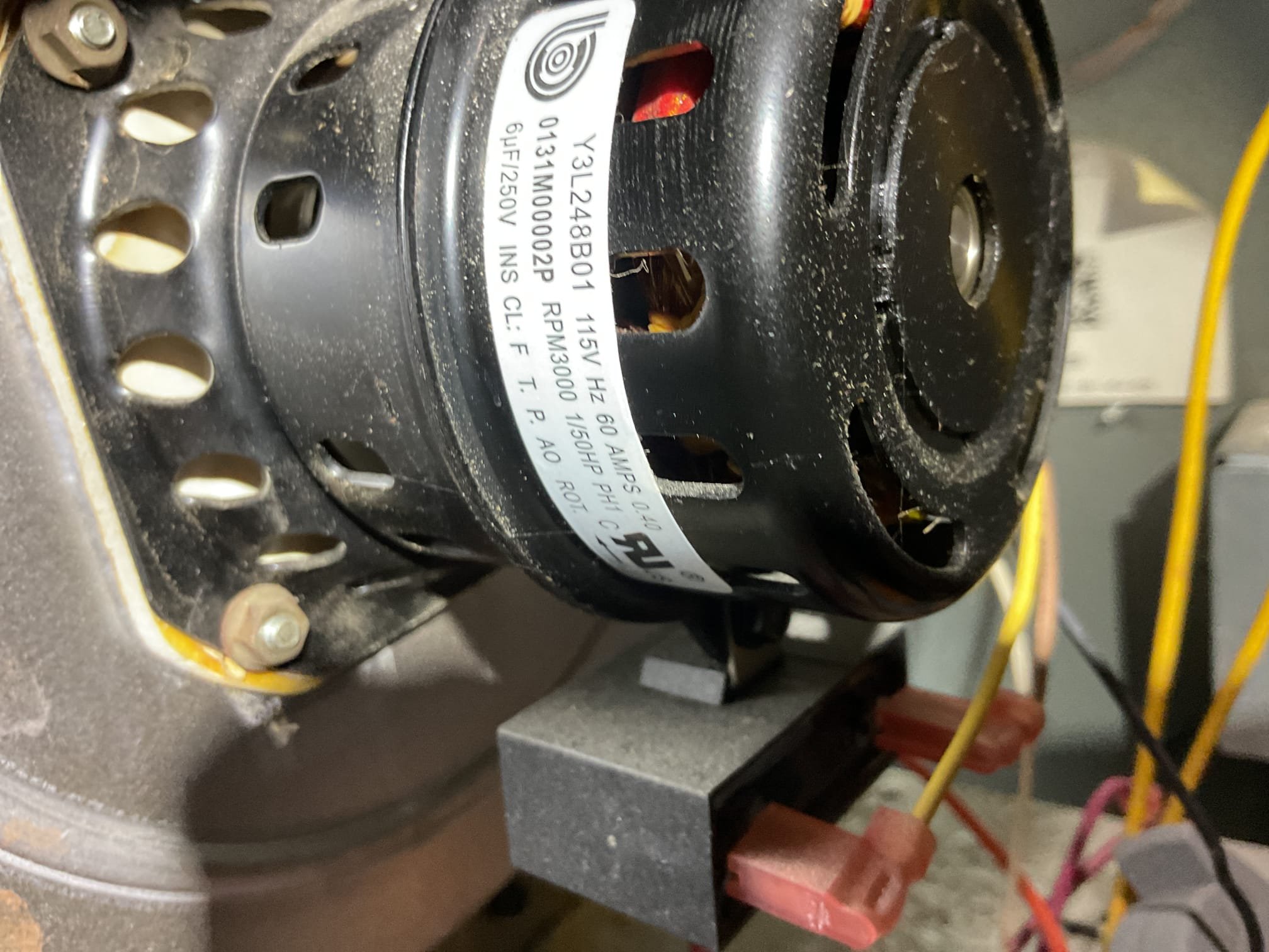 We performed a comprehensive heat tune-up on a natural gas furnace, now 9 years old. We replaced the 20x25x1 filter and inspected the heat exchanger, burners, flue pipe, inducer assembly, and hoses. The hot surface ignitor was inspected and its resistance verified. The flame sensor was cleaned, and the flame rectification circuit checked. We measured temperature rise and static pressure, and reviewed wiring, controls, electric motors, and components, including the surge protector. The drain and pump were inspected, noting the absence of an EZ trap and wet switch. Estimates were provided for these items and for a complete drain repair. The humidifier cover is missing, and UV system bulbs are expired. Combustion, draft, and smoke tests passed. The furnace is operating well but nearing its average replacement age of 10-12 years.