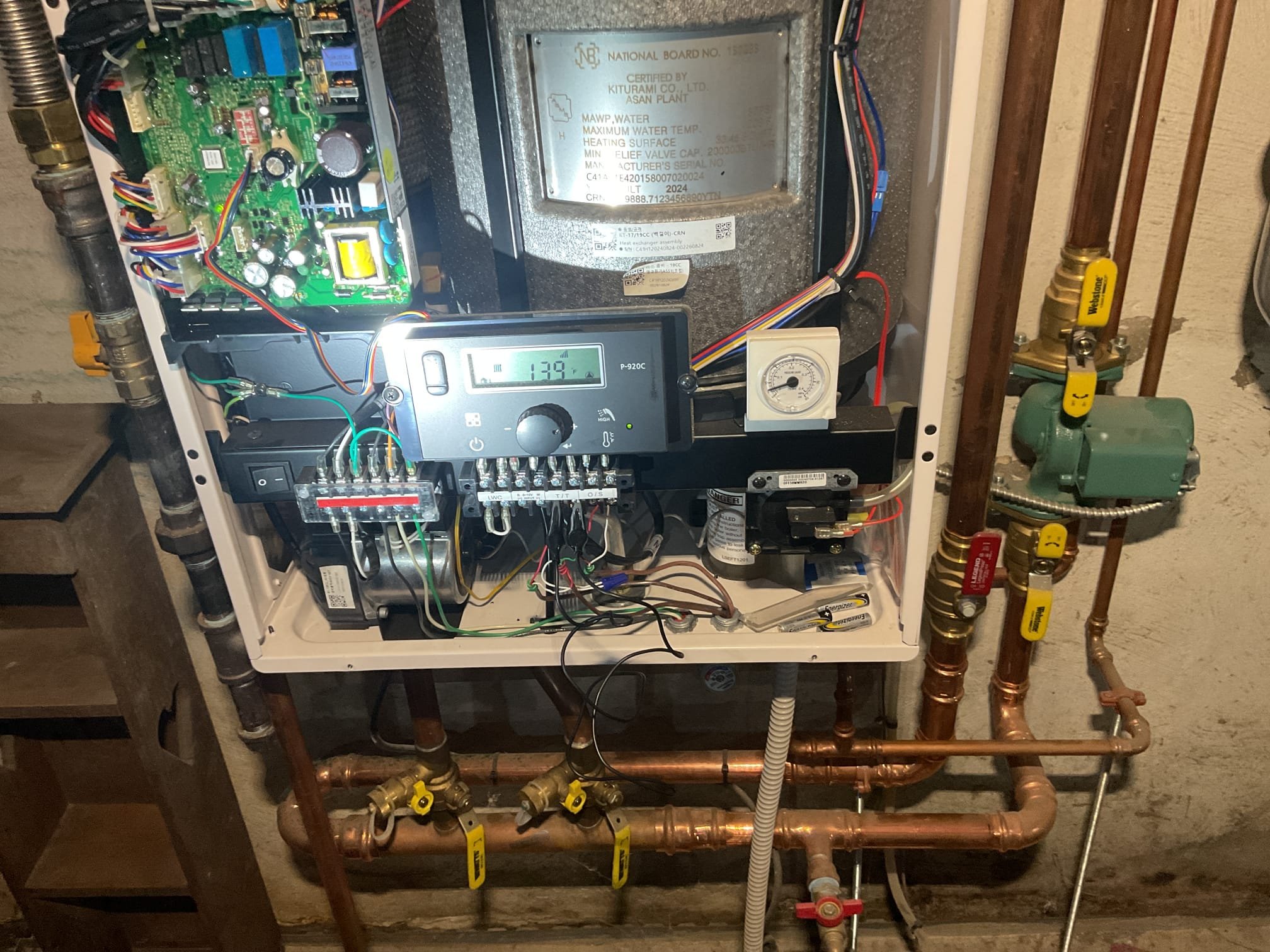 On 10/20/26, I inspected a thermostat that was calling for heat but found no response from the system. After bypassing the boiler at the t&t terminals, it successfully activated. However, bypassing at the thermostat base yielded no results. I traced the wiring and examined all wire nut connections, discovering a broken connection on the white wire. After reconnecting and testing, the boiler resumed proper operation. No charge was applied due to the nature of the installation.