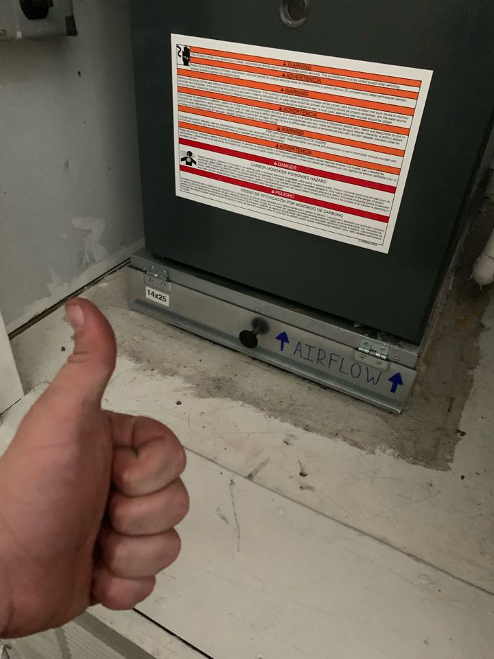 I completed a furnace and air conditioning maintenance in Alameda for my client, Patt! I was happy to clean out the air filter, now the system will be able to breathe more easily! :D