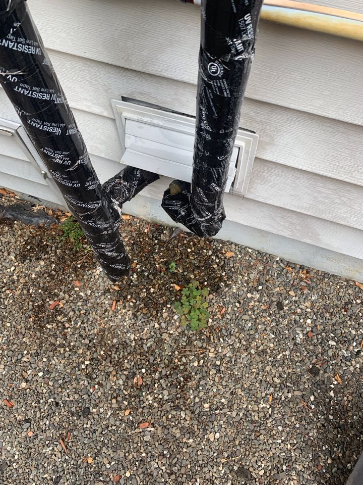 In Benicia, California this afternoon performing a service warranty for the Araiza residence.