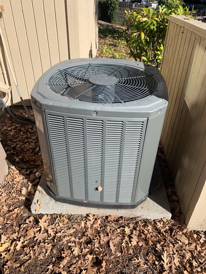 In San Ramon, California performing a maintenance for the Turenne residence!