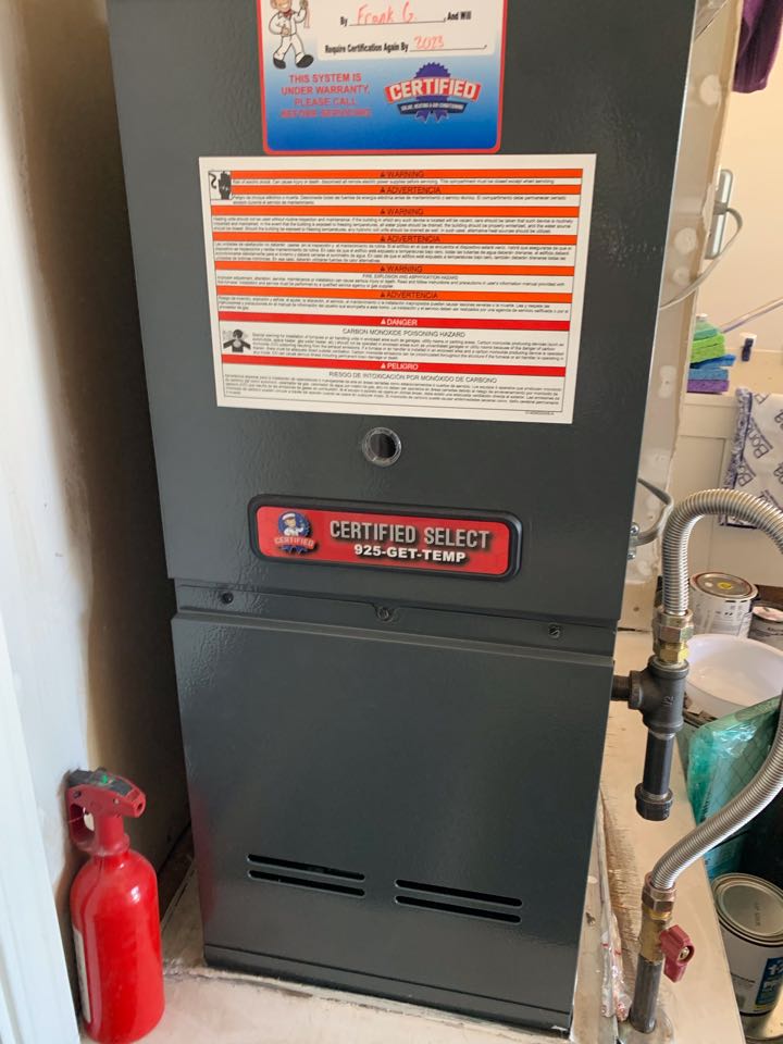 Performed furnace tune up here in Santa Rosa ca
