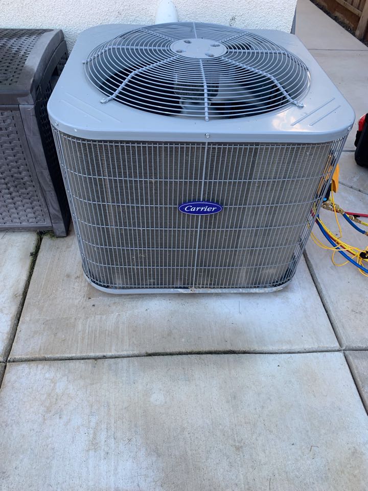In Oakley, California this afternoon performing a a/c maintenance for the Aldrich residence. 