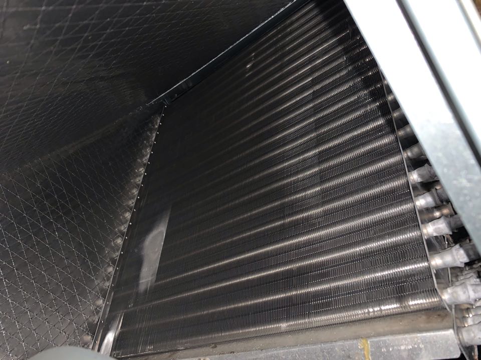 In Lafayette, California this afternoon performing a furnace maintenance for the Therman residence.