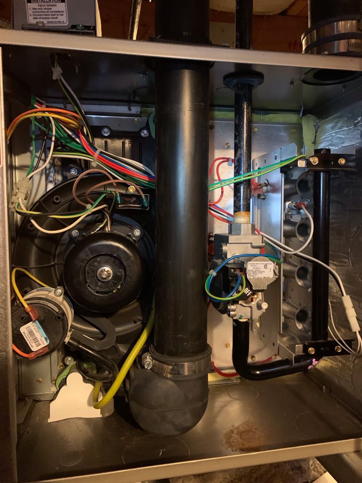 In Lafayette, California this afternoon performing a furnace maintenance for the Lieberman residence!