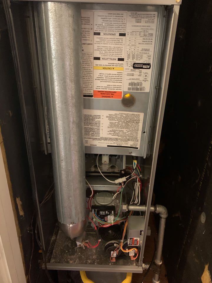 In Walnut Creek, California performing a furnace maintenance for the Chaning residence.