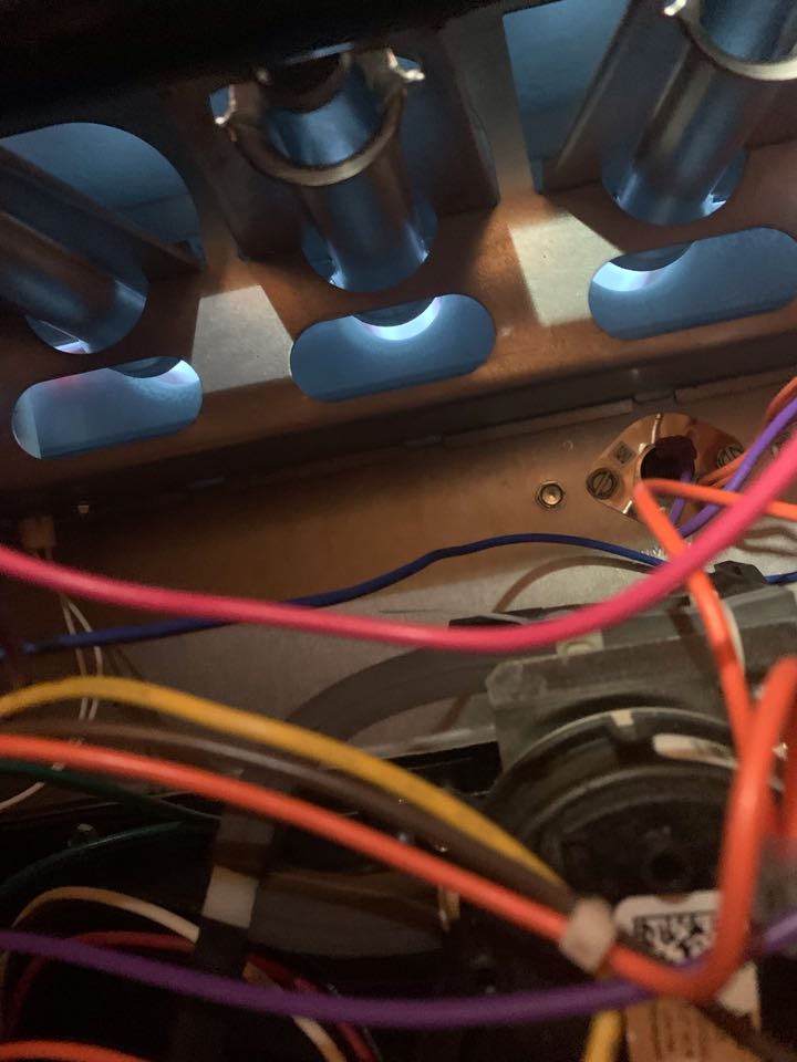 In Lafayette, California this afternoon performing a furnace maintenance for the Habibullah residence.