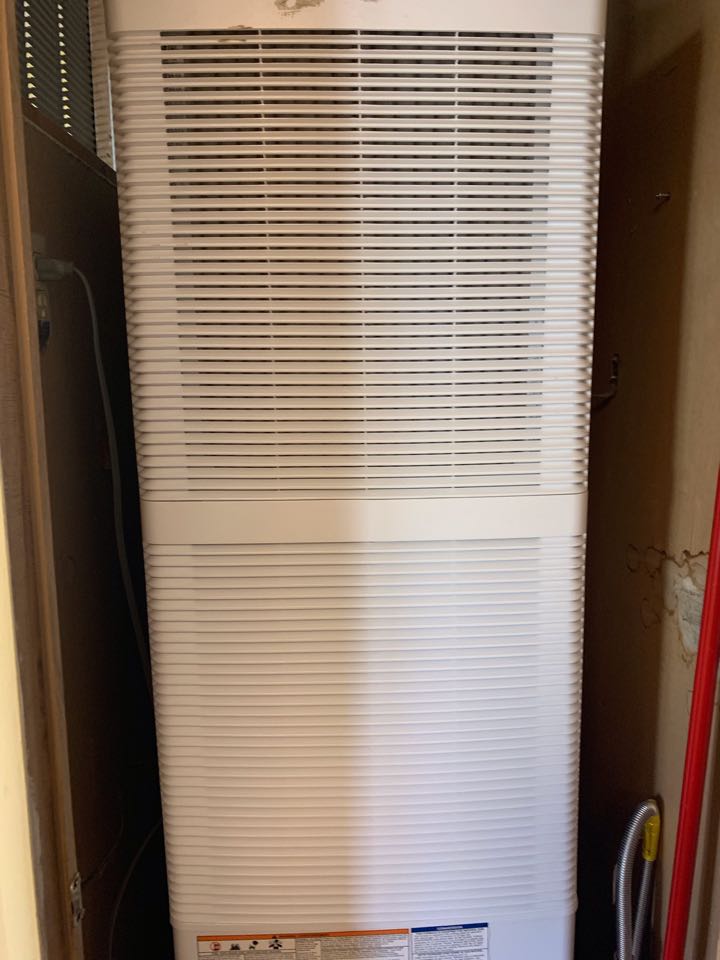 In Benicia, California this afternoon performing a furnace maintenance for the Deny residence. 