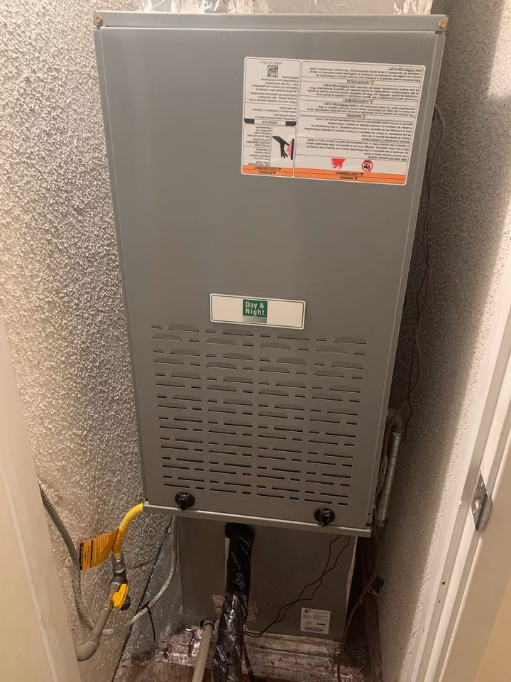 In Walnut Creek, California performing a furnace maintenance for the Dinicola residence.
