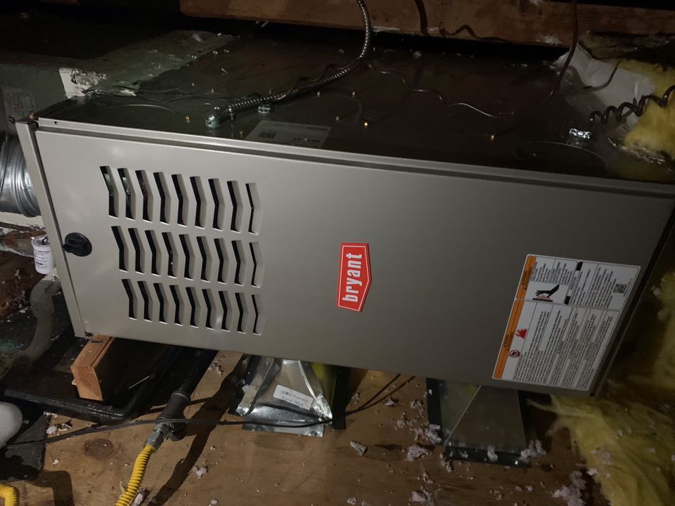 In Concord, California this afternoon performing a furnace maintenance for the Mccabe residence.